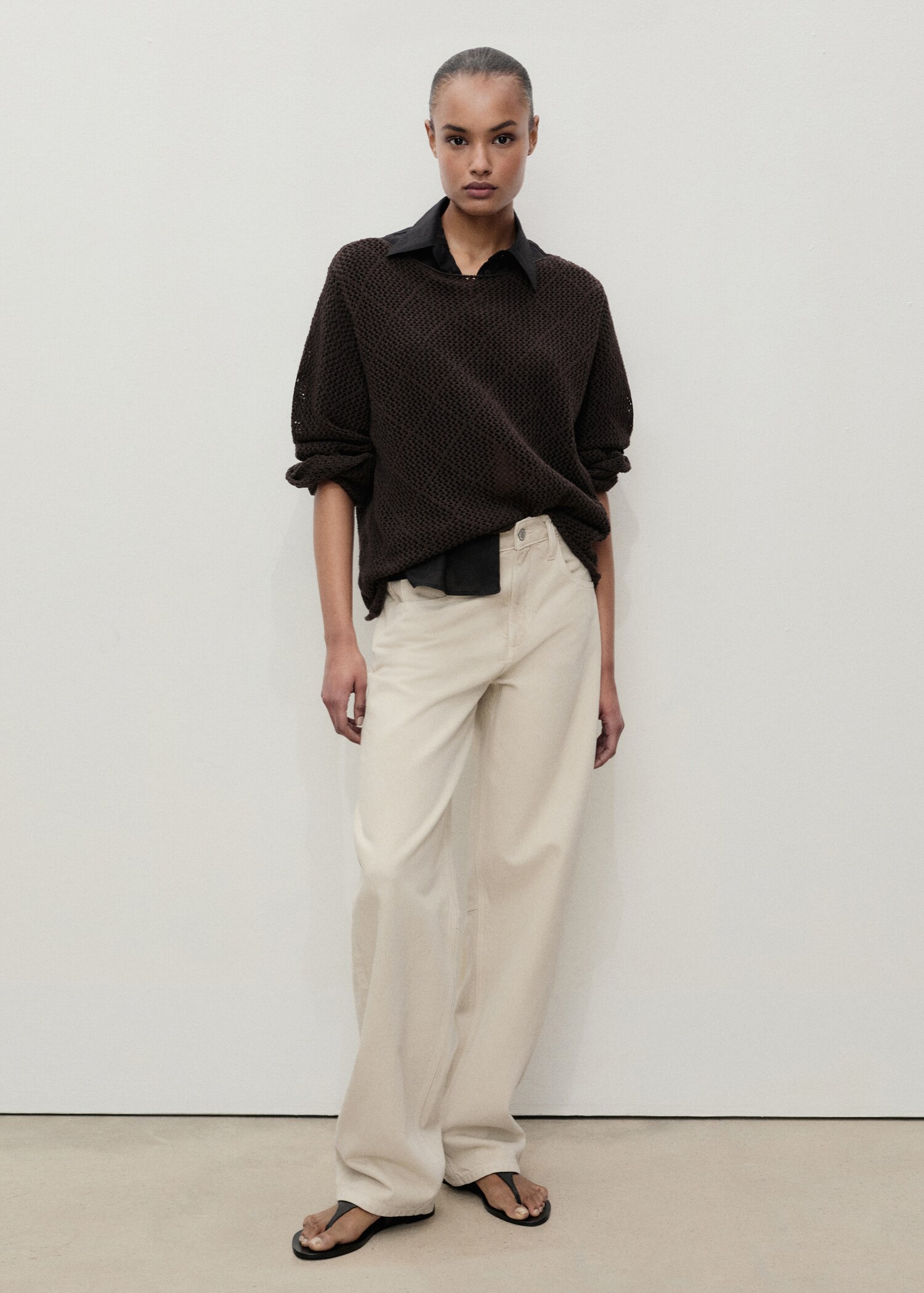 High-rise balloon jeans - General plane