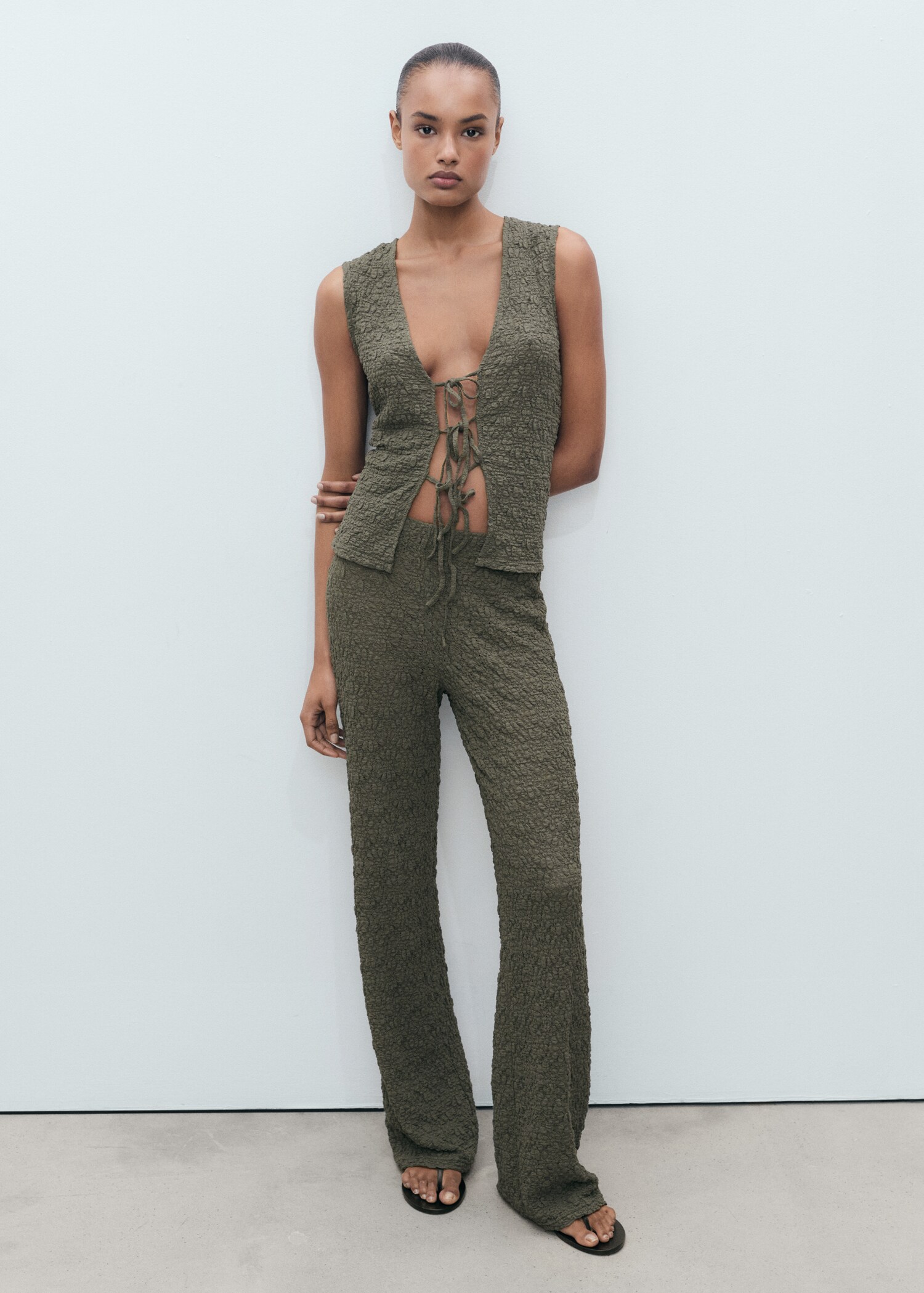 Pantalon droit texturé - Plan général