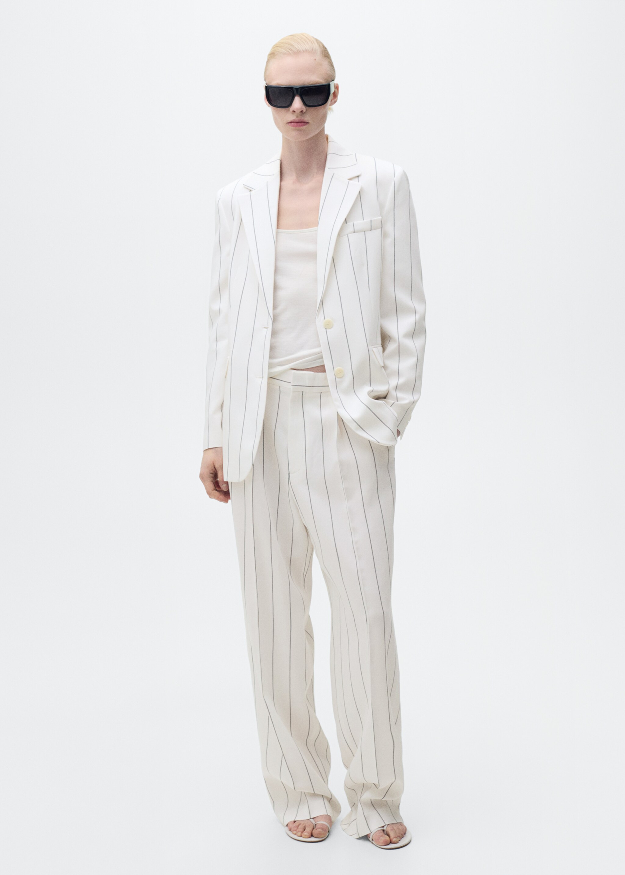 Blazer costume rayures - Plan général