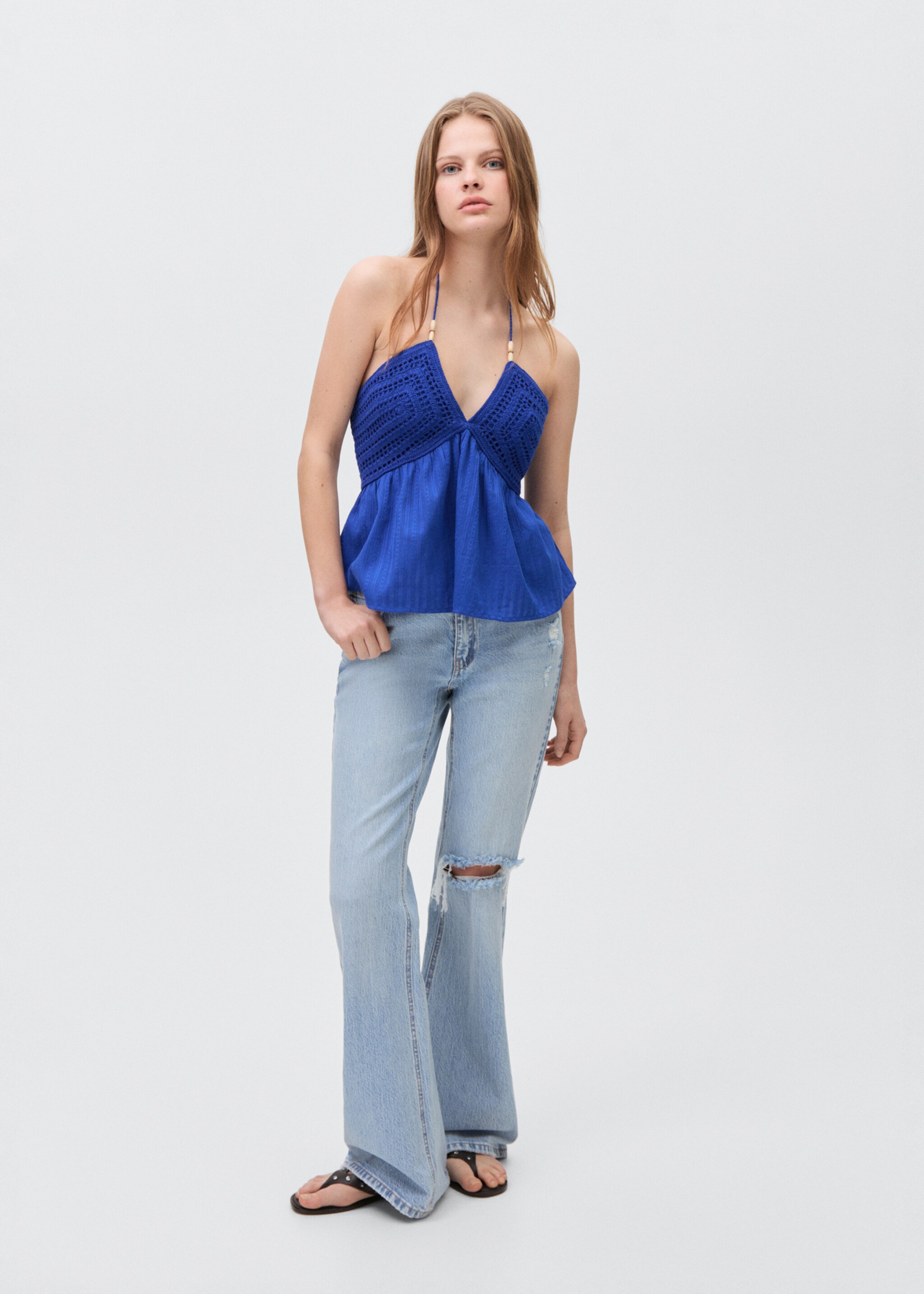 Crochet beaded top - General plane