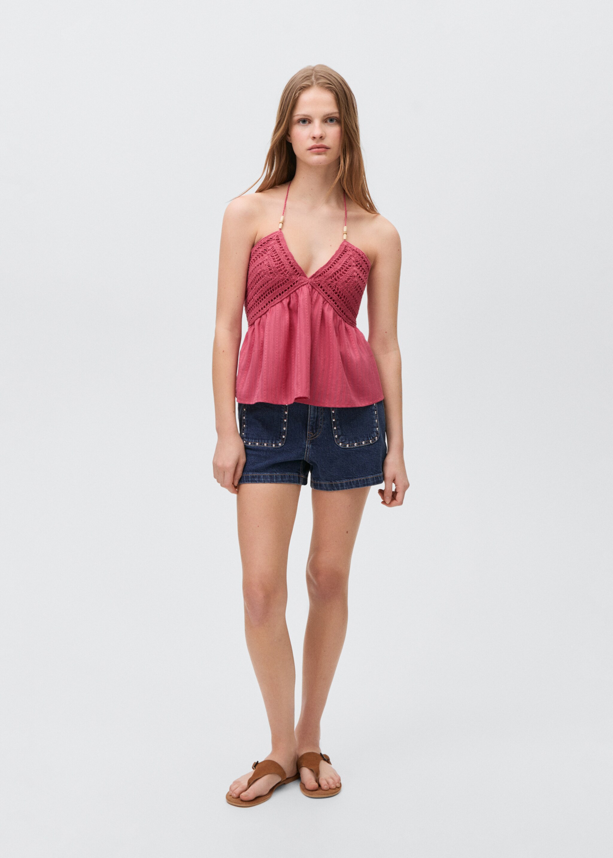 Crochet beaded top - General plane