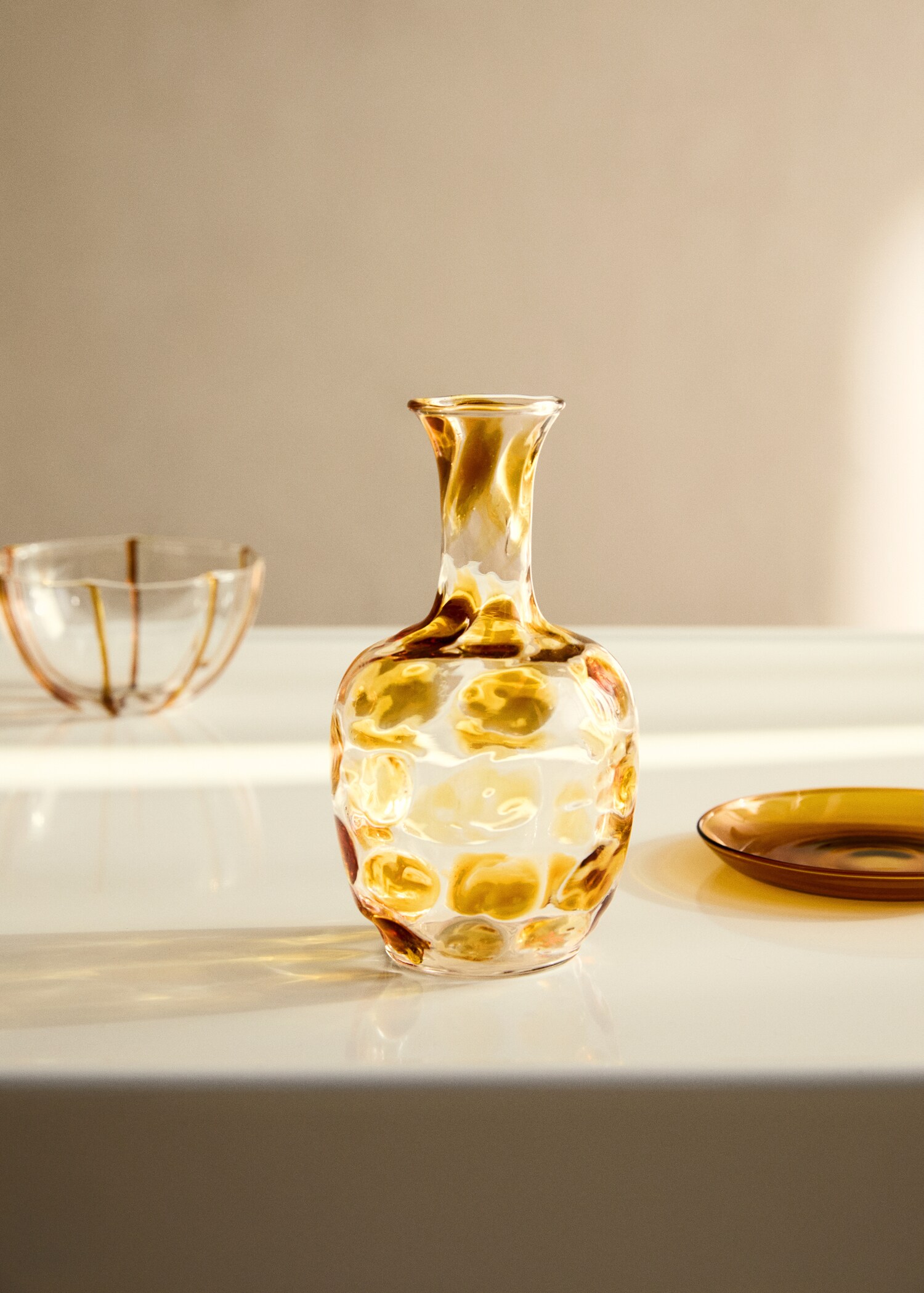 Borosilicate speckled vase - General plane