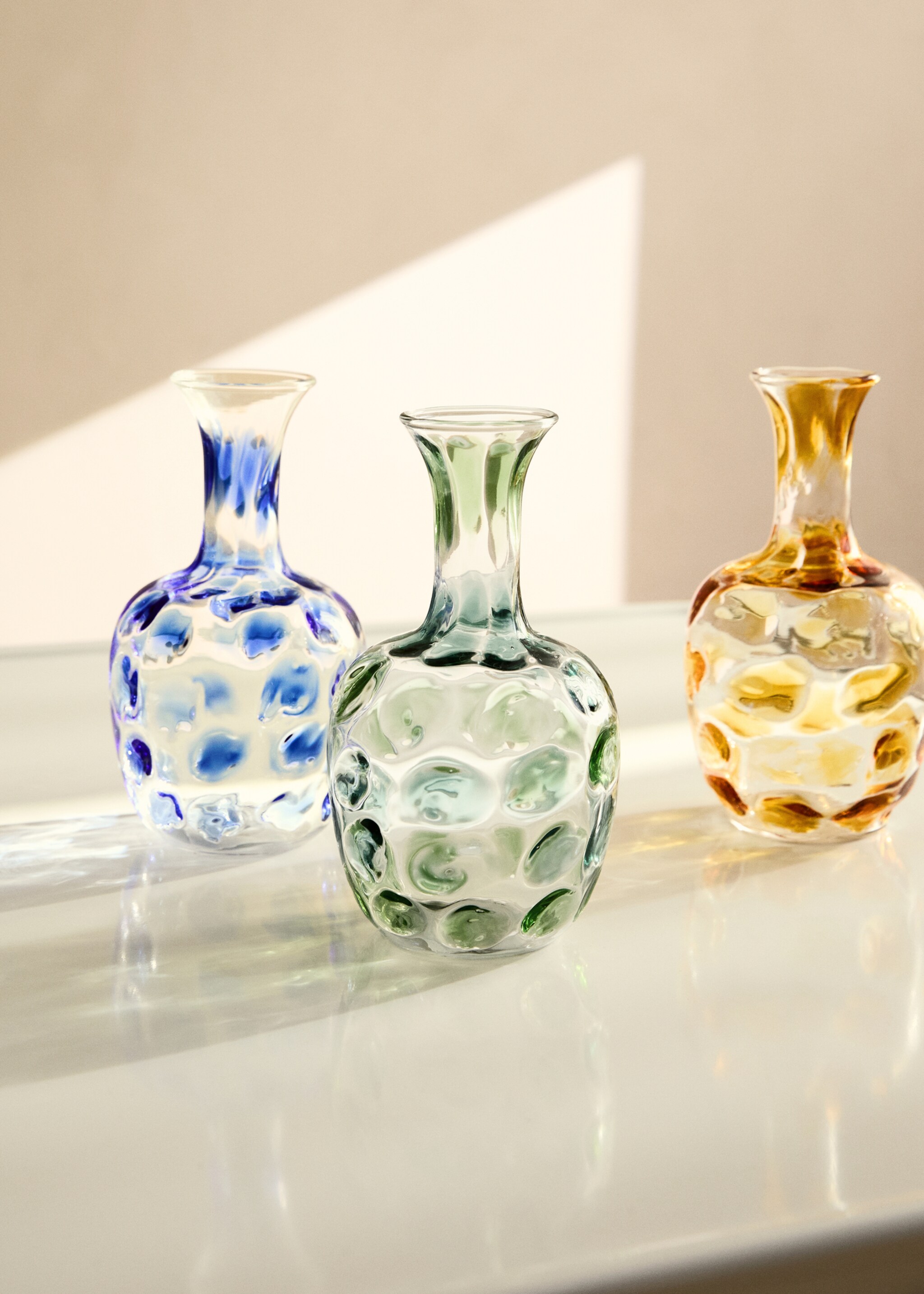 Borosilicate speckled vase - General plane