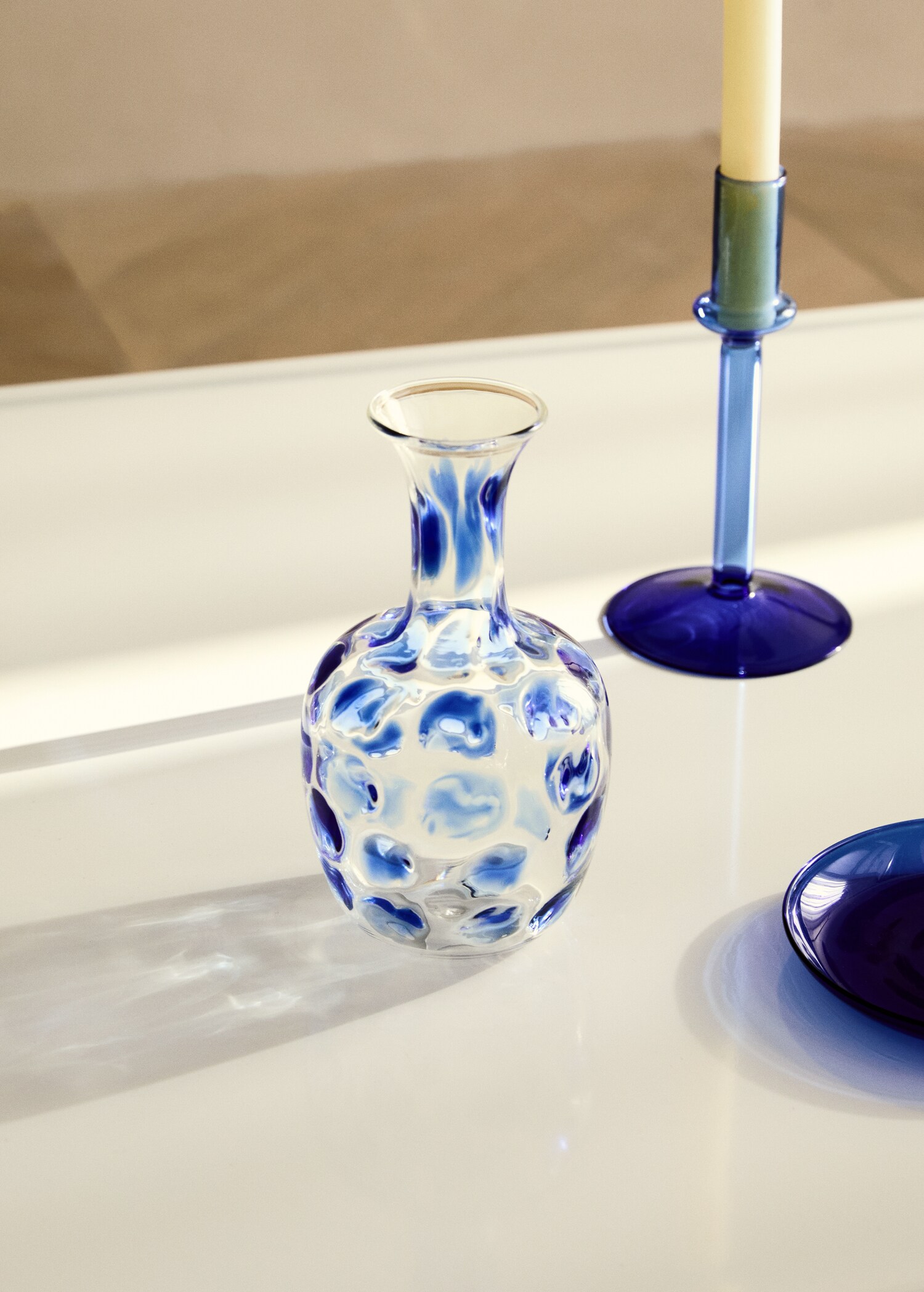 Borosilicate speckled vase - General plane