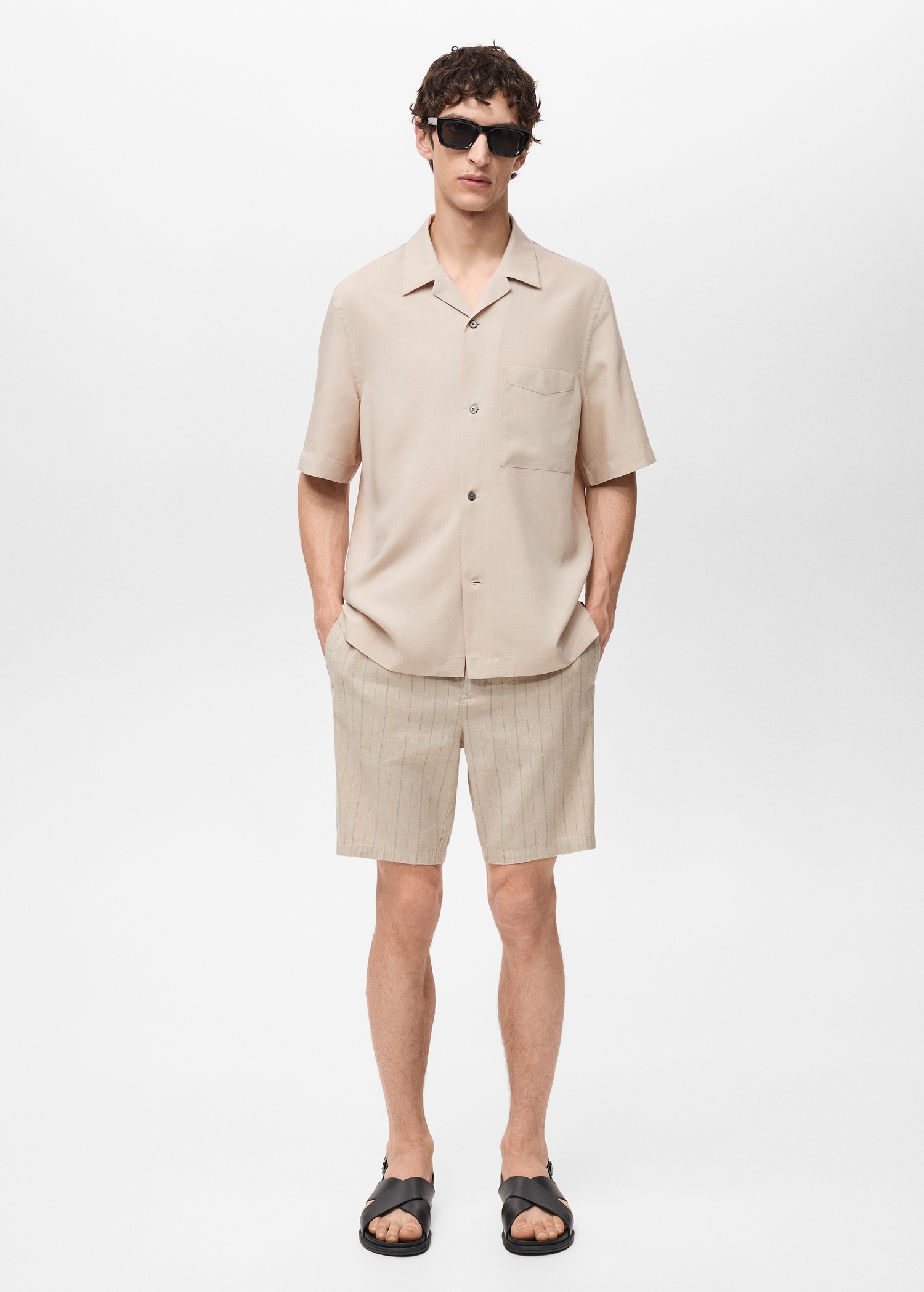 Lyocell shirt with pocket - General plane
