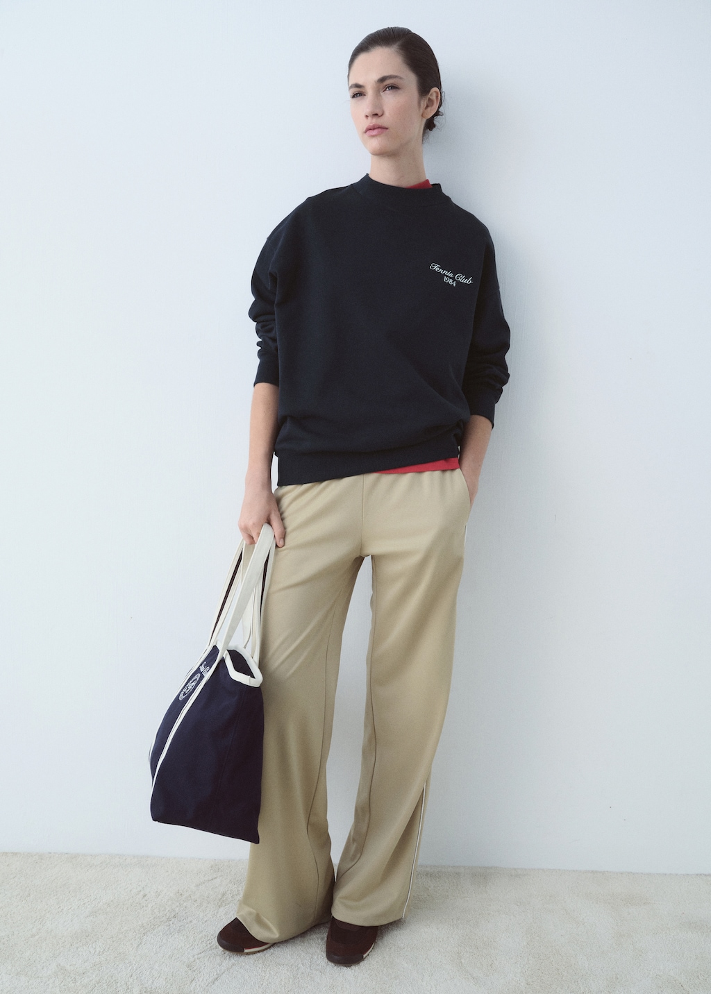 スーパーセール Oversized sweatshirt with printed message - Women | MANGO USA Clothing