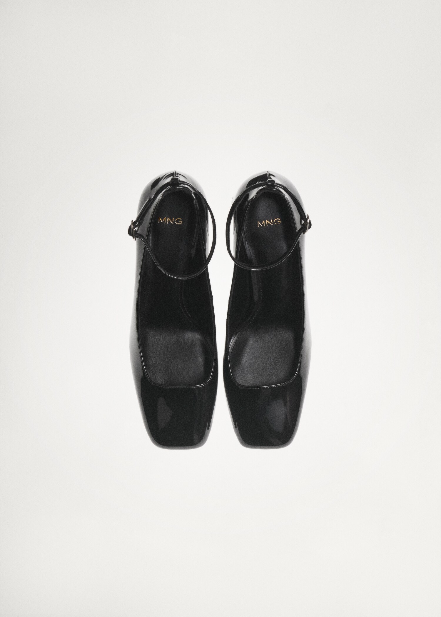 Patent leather-effect heeled shoes - General plane