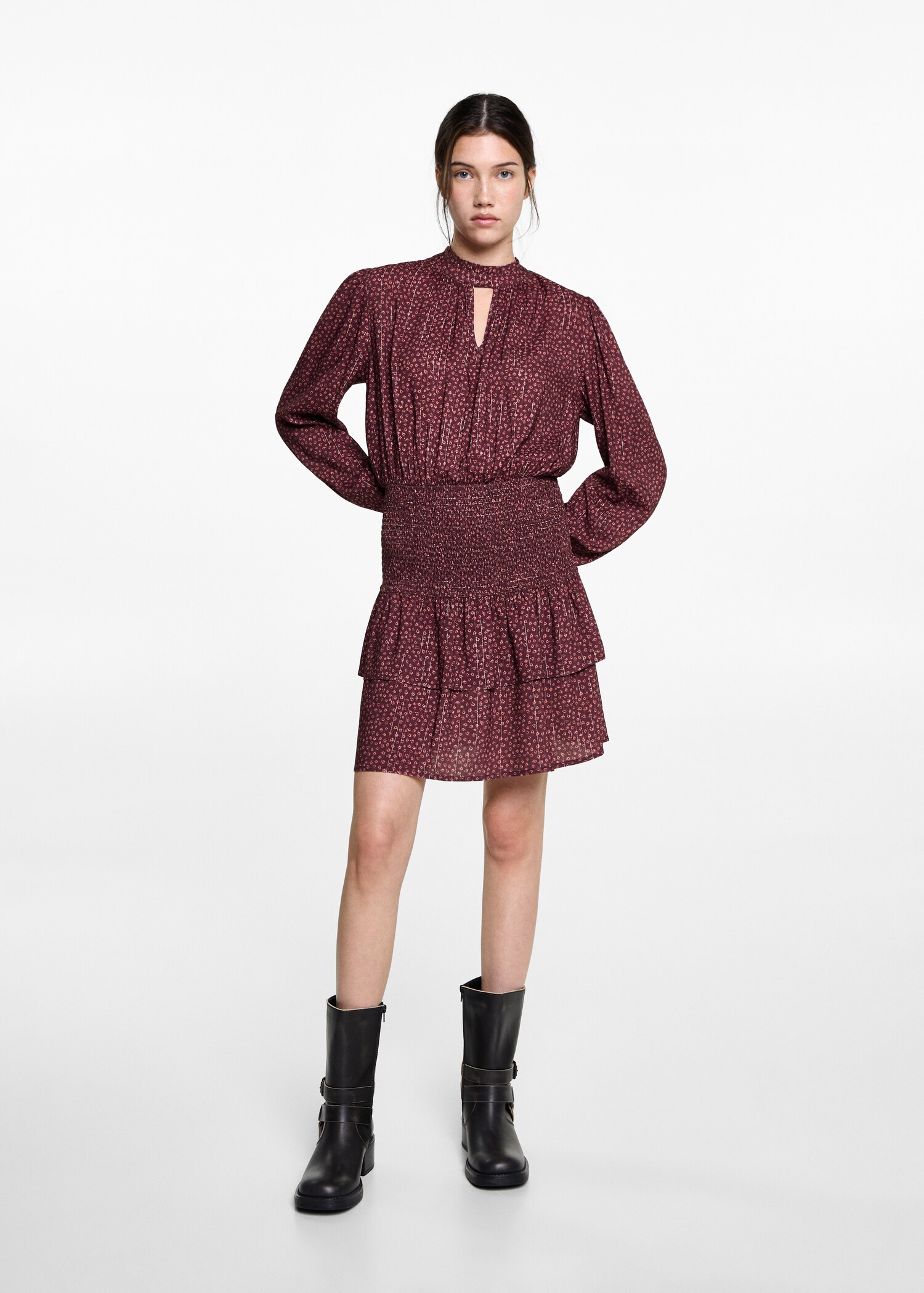 Lurex print dress - General plane
