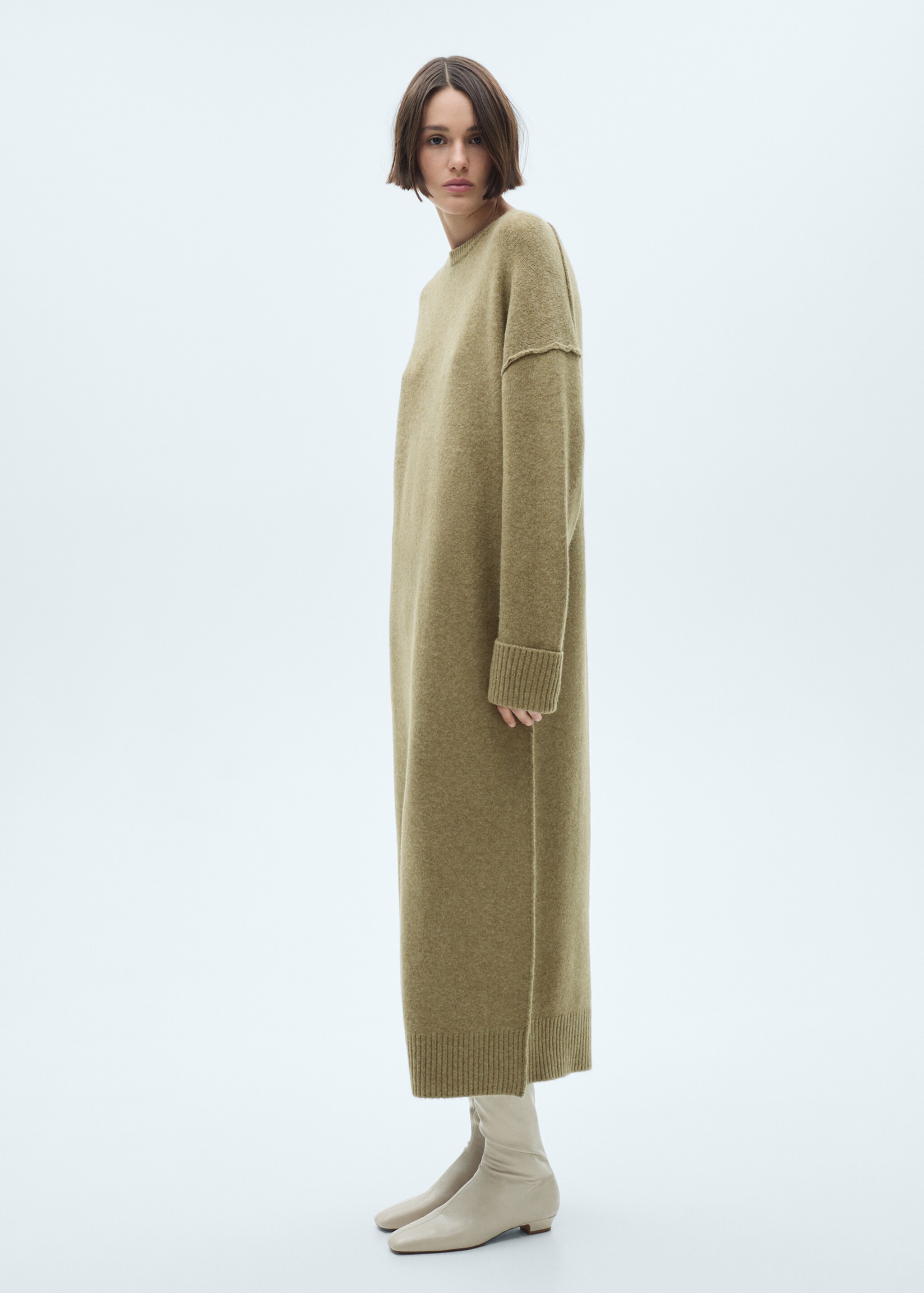 Robe maille bords côtelés - Plan général