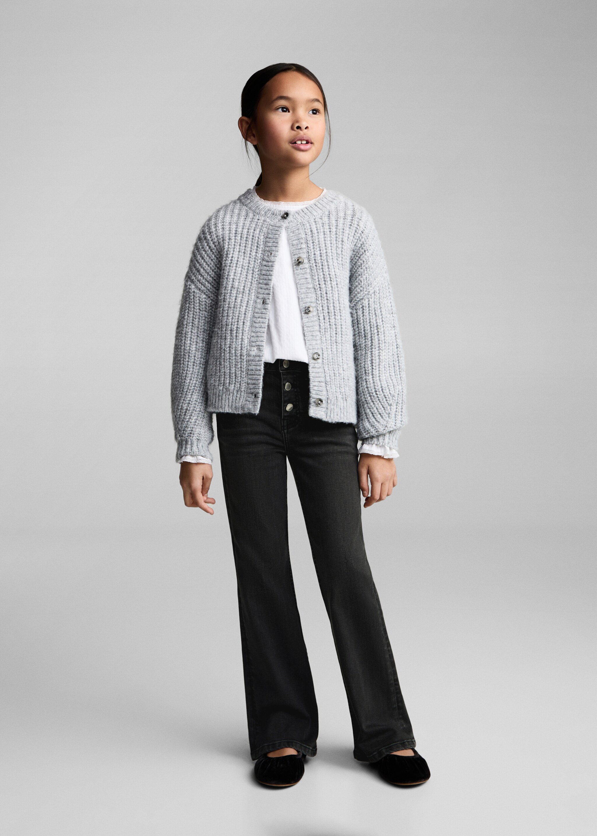 Buttons flare jeans - General plane