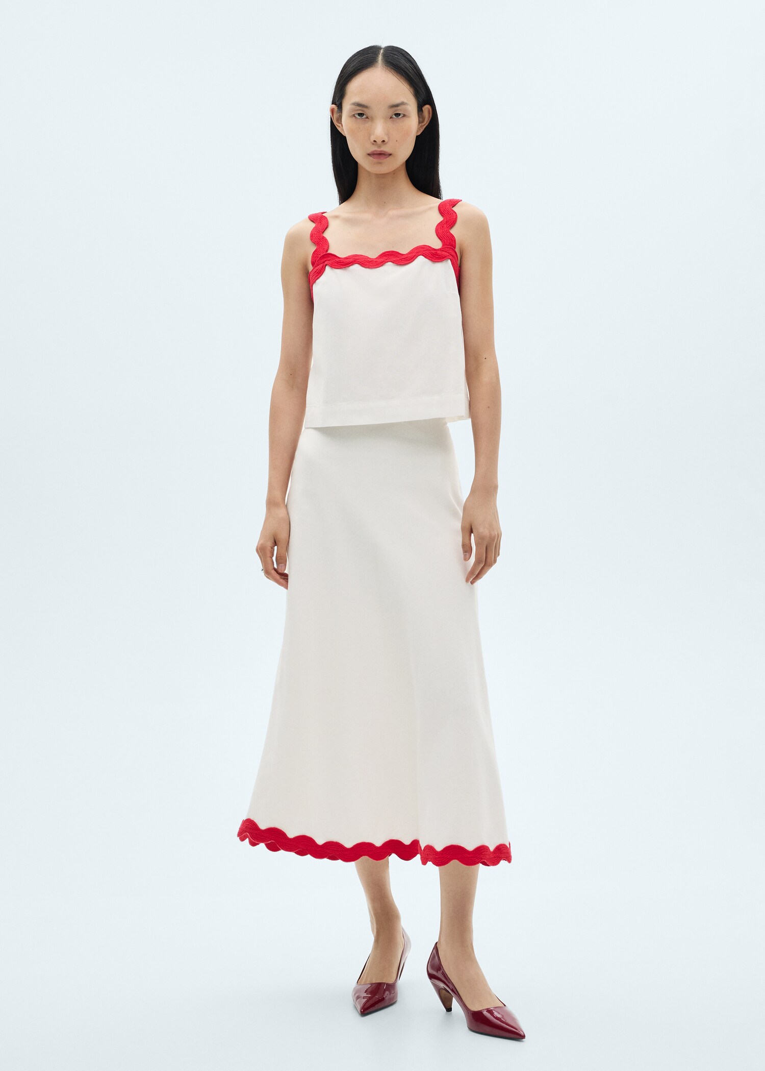 Contrast spaghetti strap top - General plane