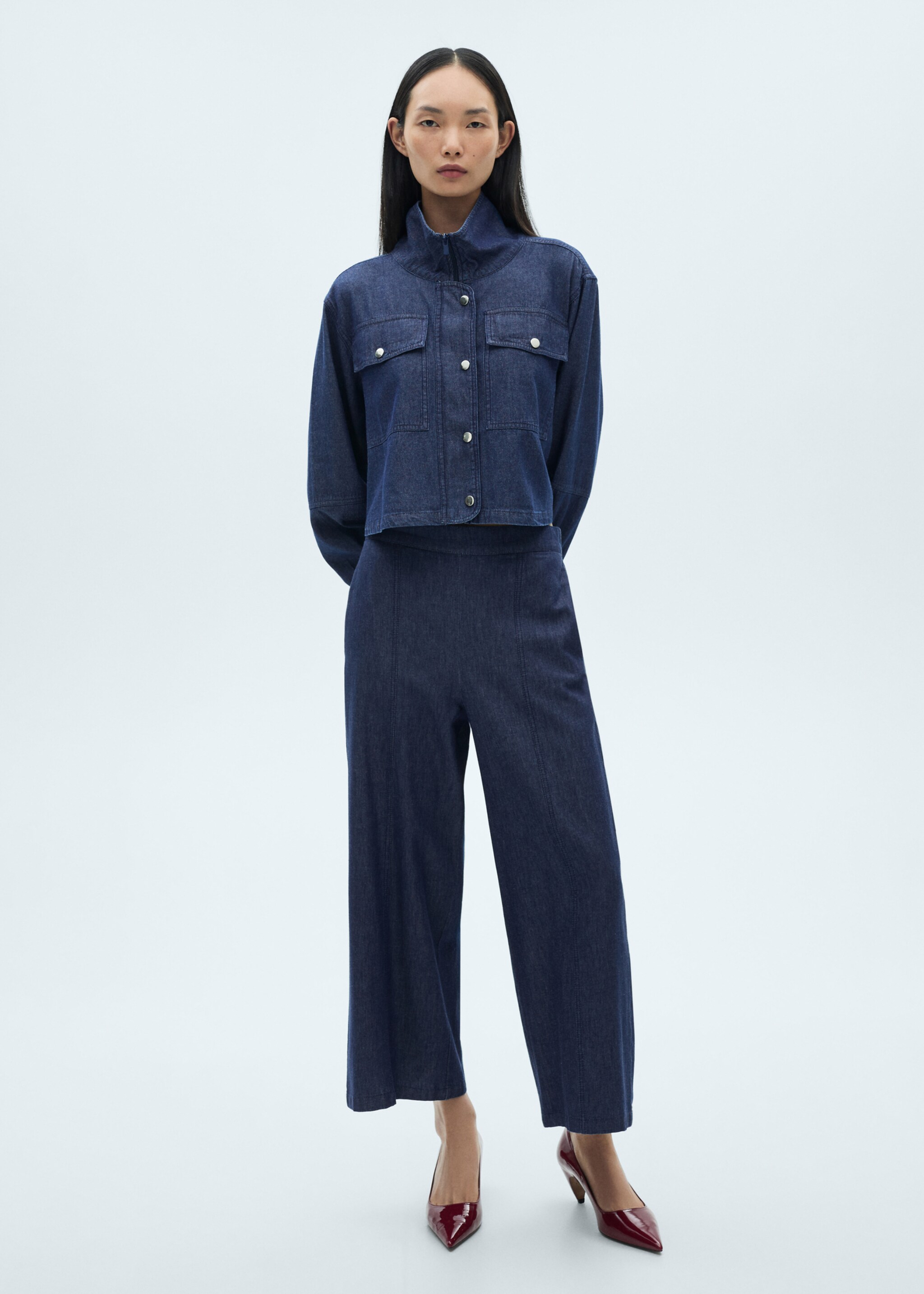 Pockets denim jacket - General plane