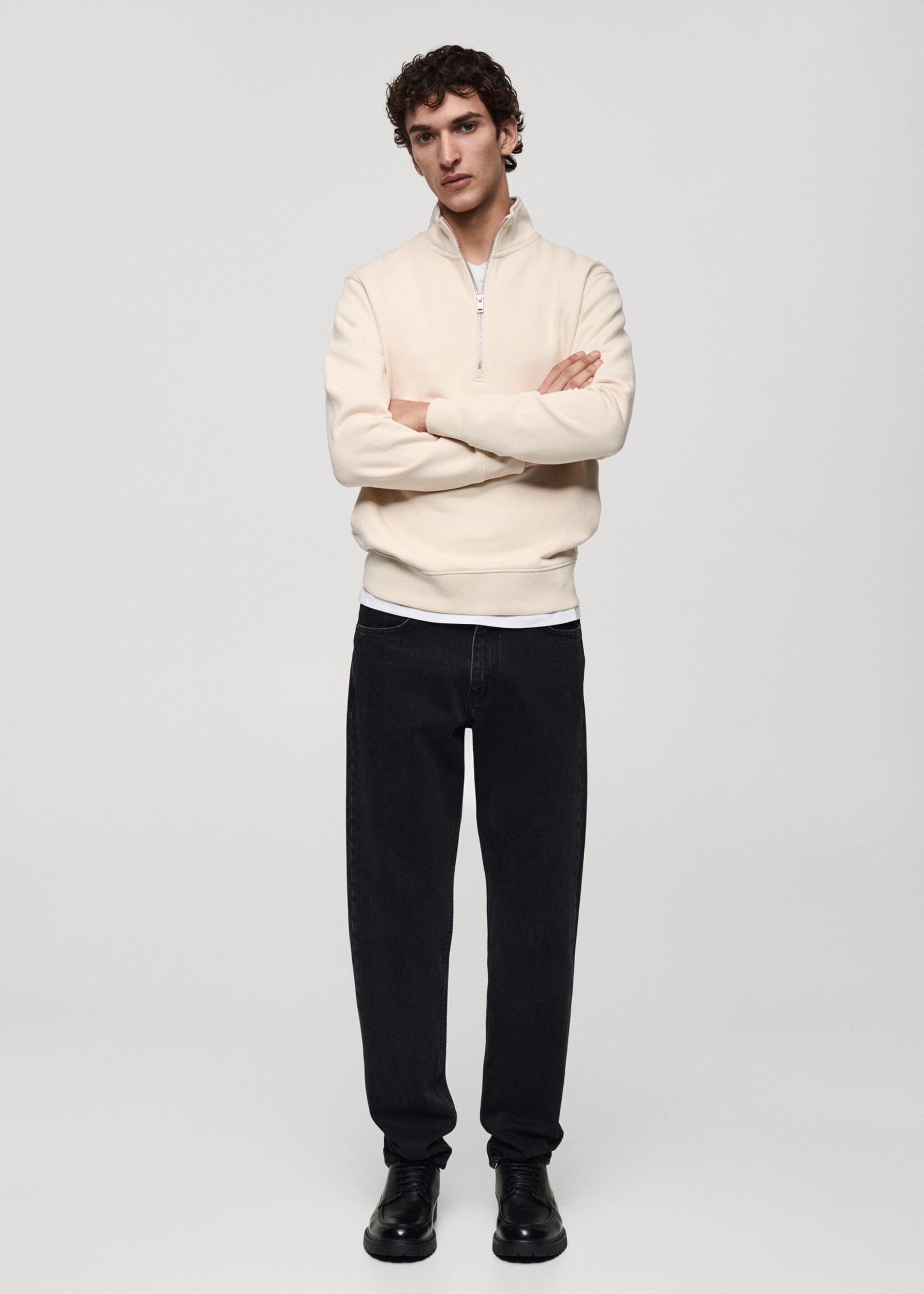 Regular-fit zip-neck sweatshirt - General plane