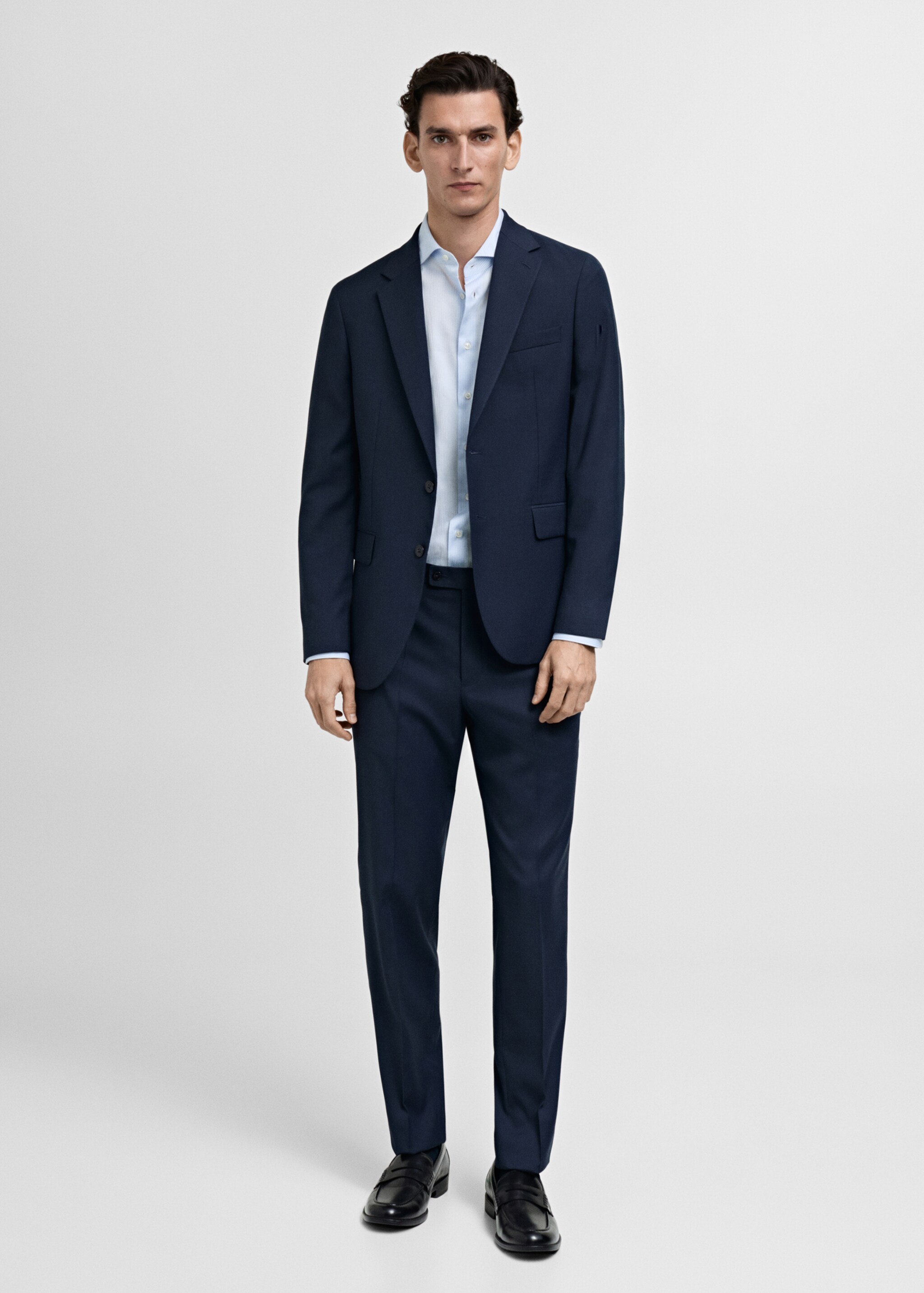 Slim fit thousand striped suit shirt - General plane