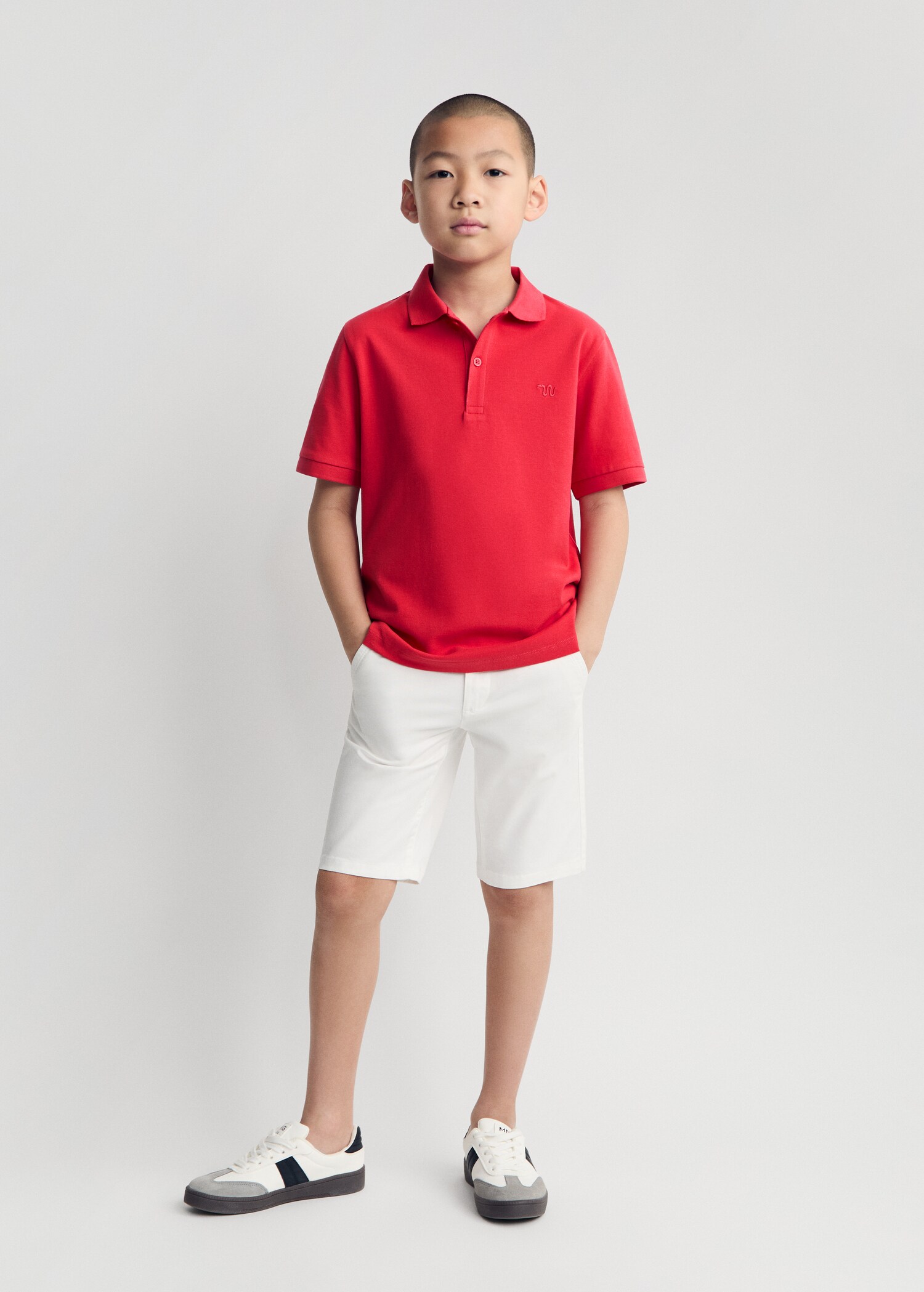 Short-sleeved cotton polo shirt - General plane