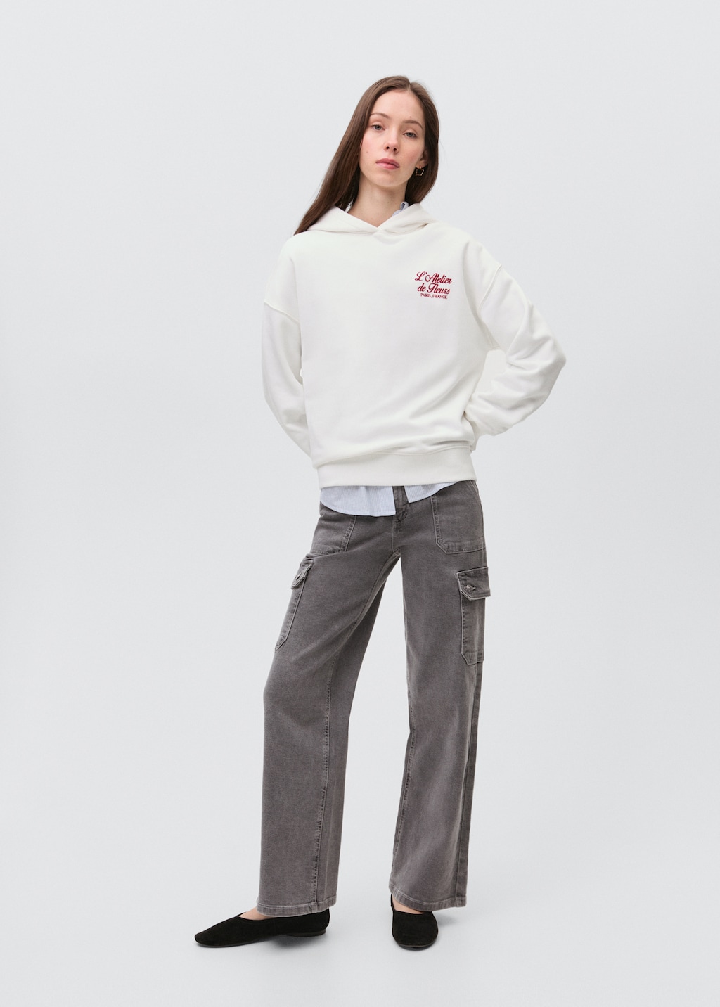 Message zipped hoodie - Teen | MANGO USA