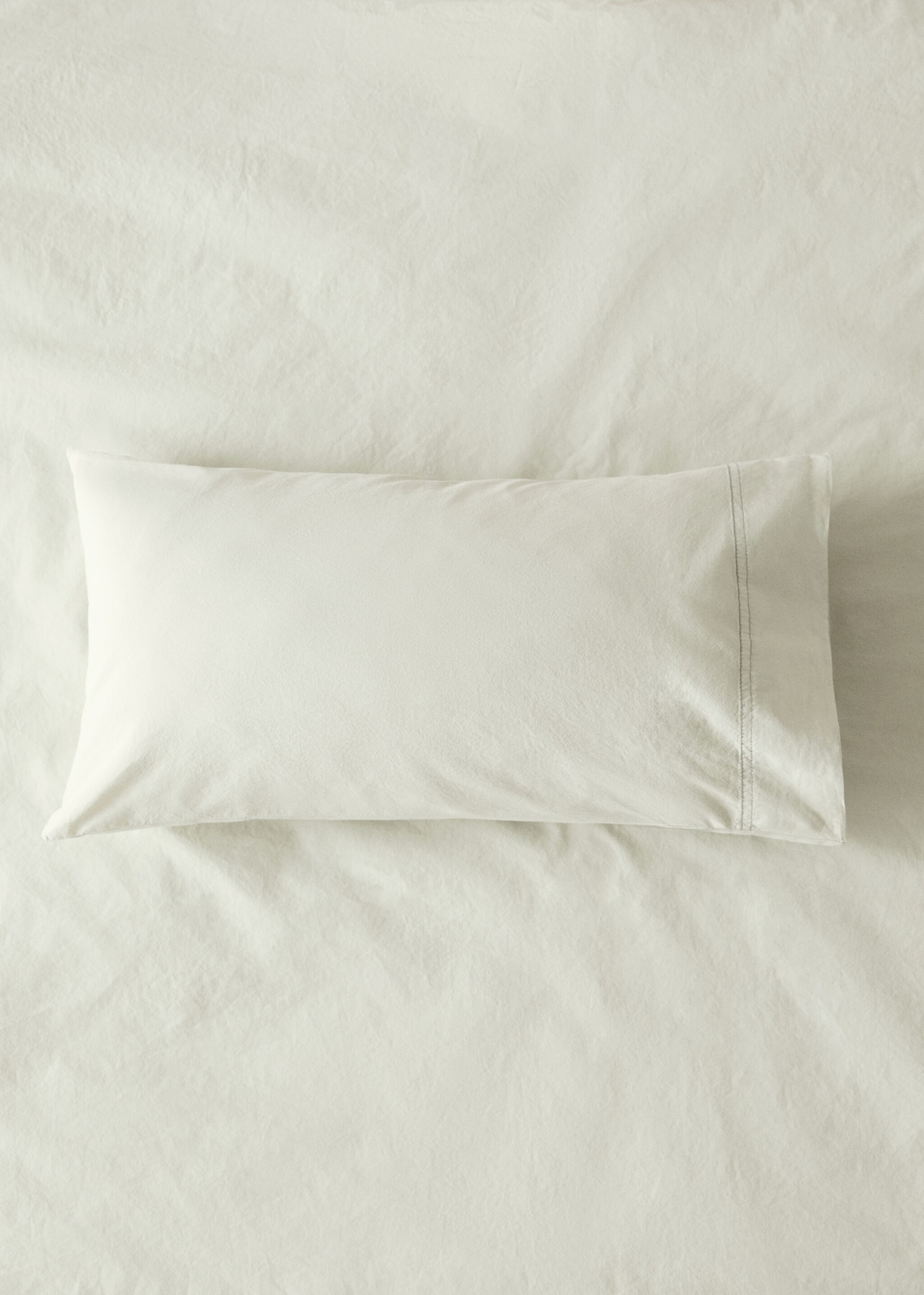 Children's washed cotton double-stitched pillowcase 30x50 cm - General plane, Forest Green. Ref: 87053317-00.