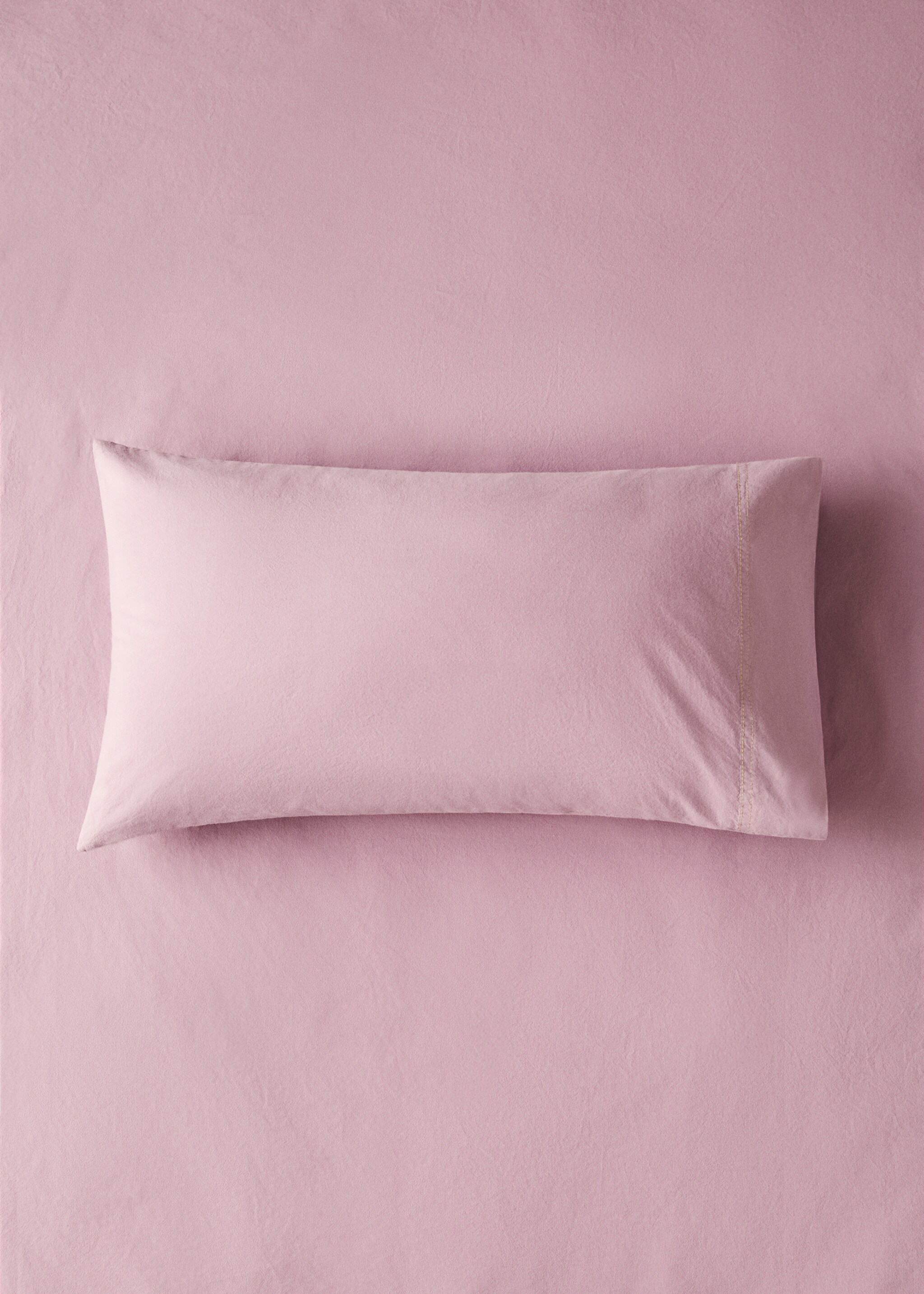 Children's washed cotton double-stitched pillowcase 30x50 cm - General plane, Lilac. Ref: 87053317-00.