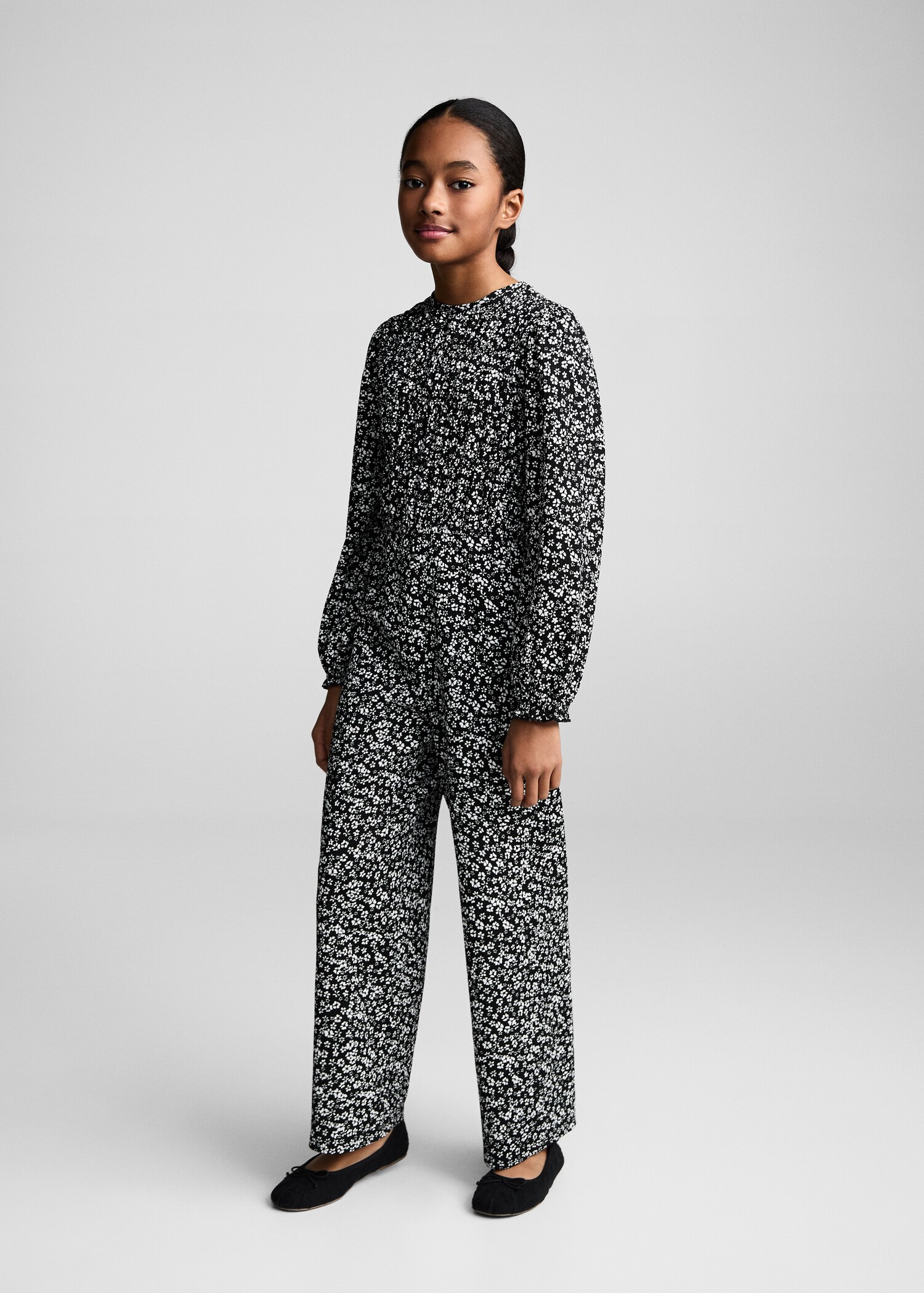 Floral print jumpsuit - General plane