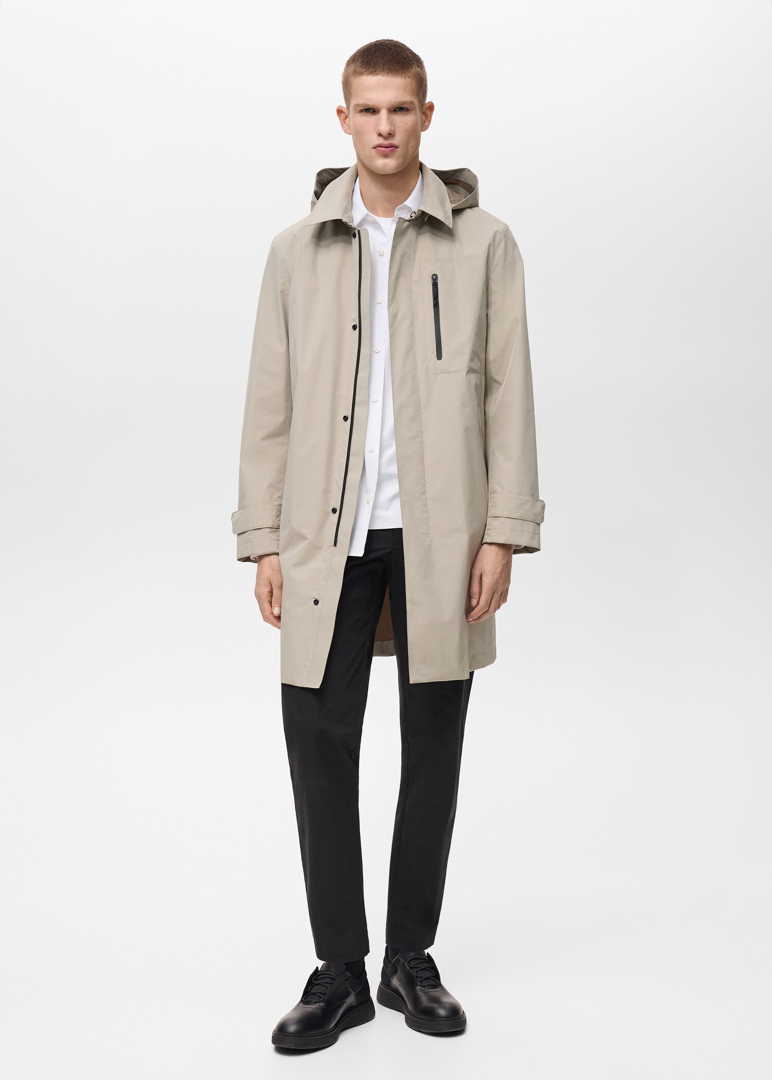 Waterproof parka met COOLMAX®-technologie - Overzichtstekening