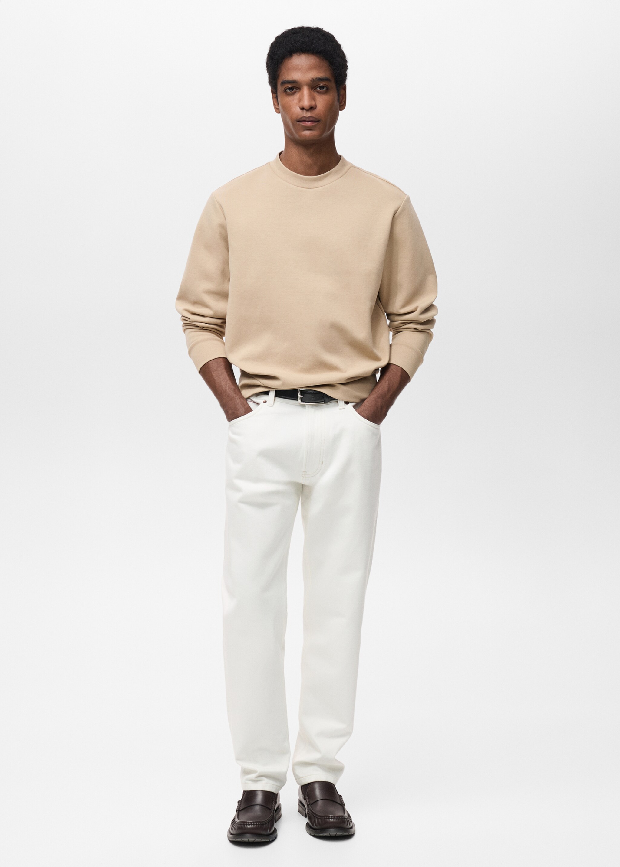 Regular-Fit-Sweatshirt aus Baumwolle - Allgemeine Ansicht