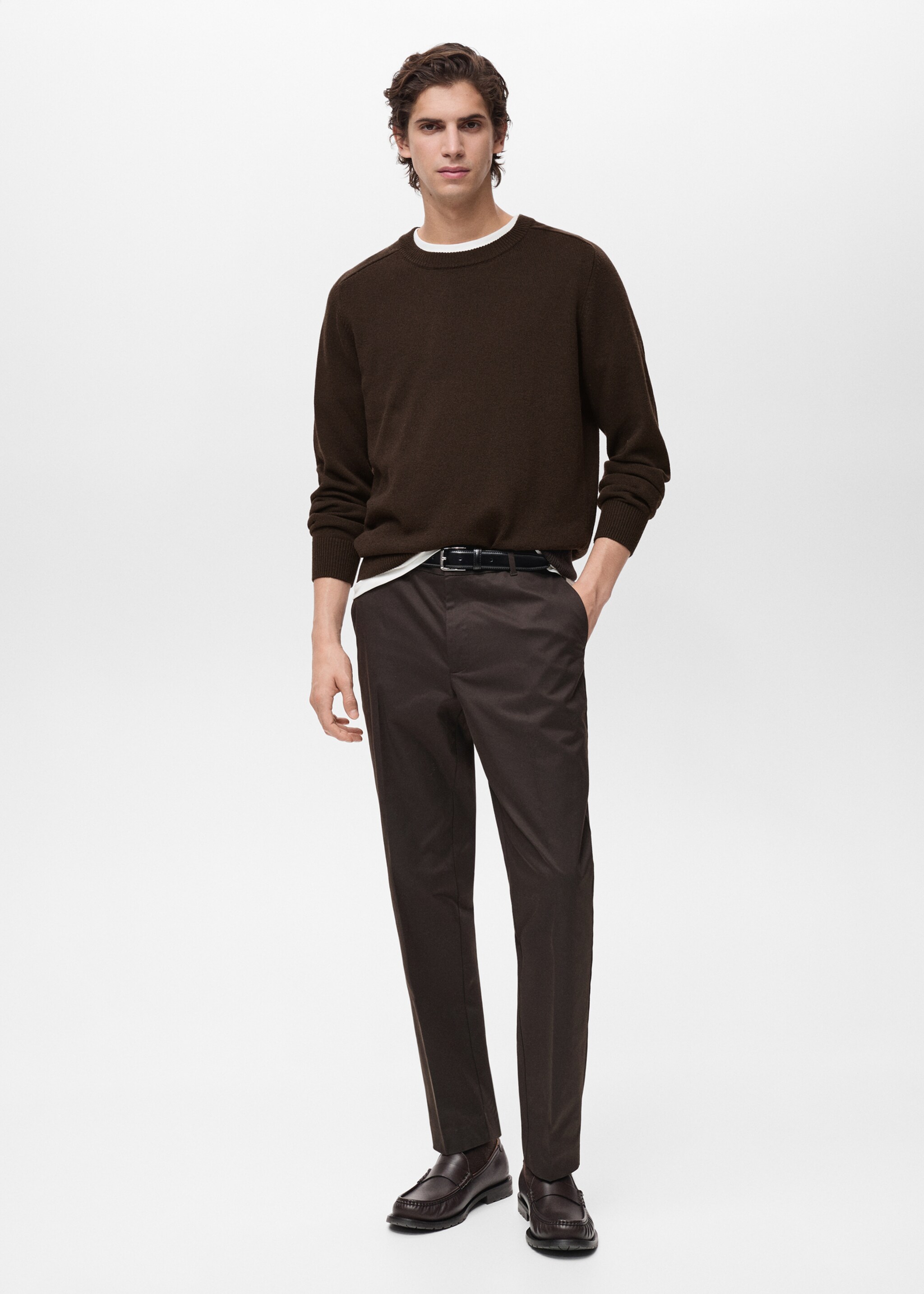 Knitted cotton sweater - General plane
