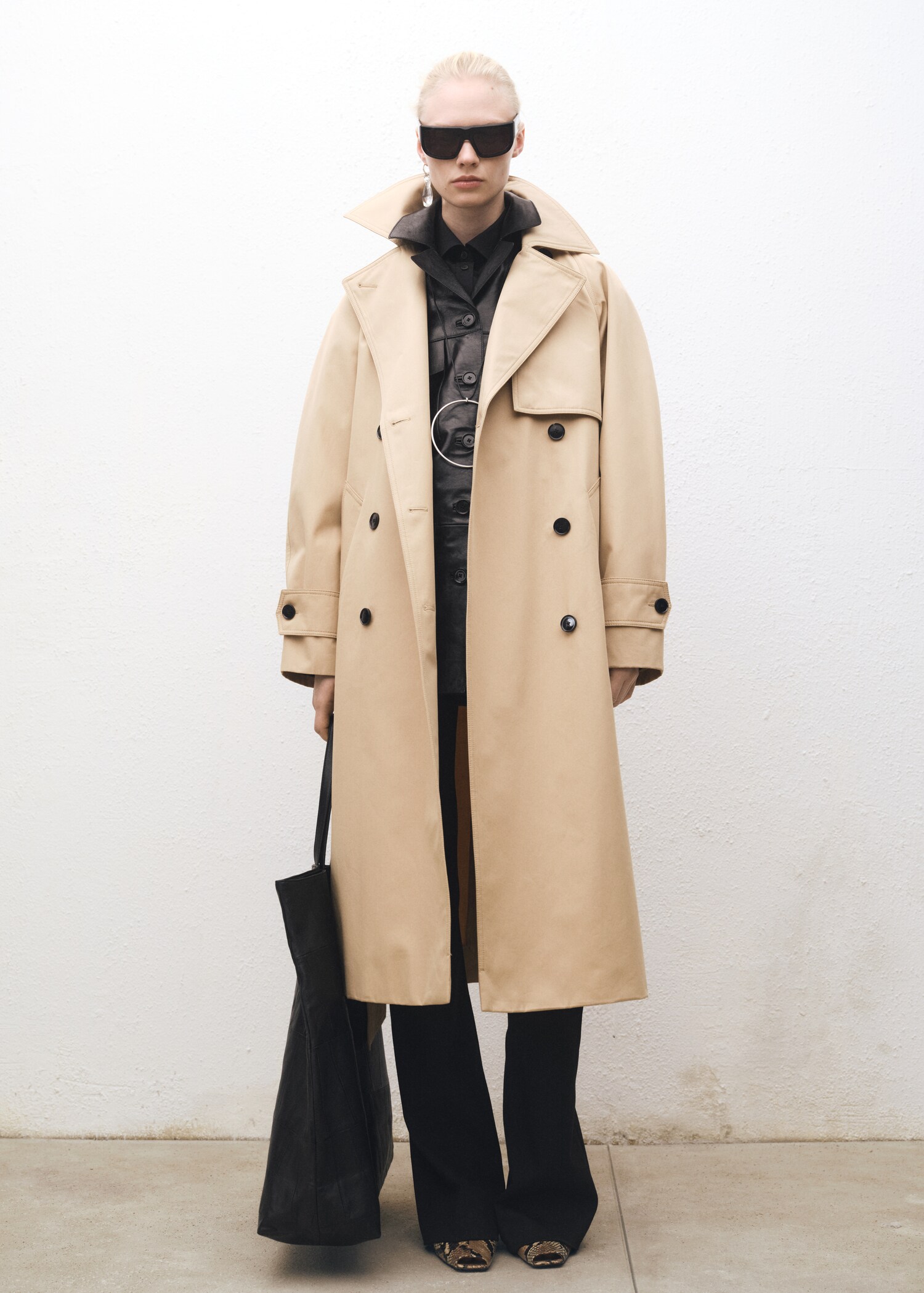 Trench lungo oversize cotone - Piano generale