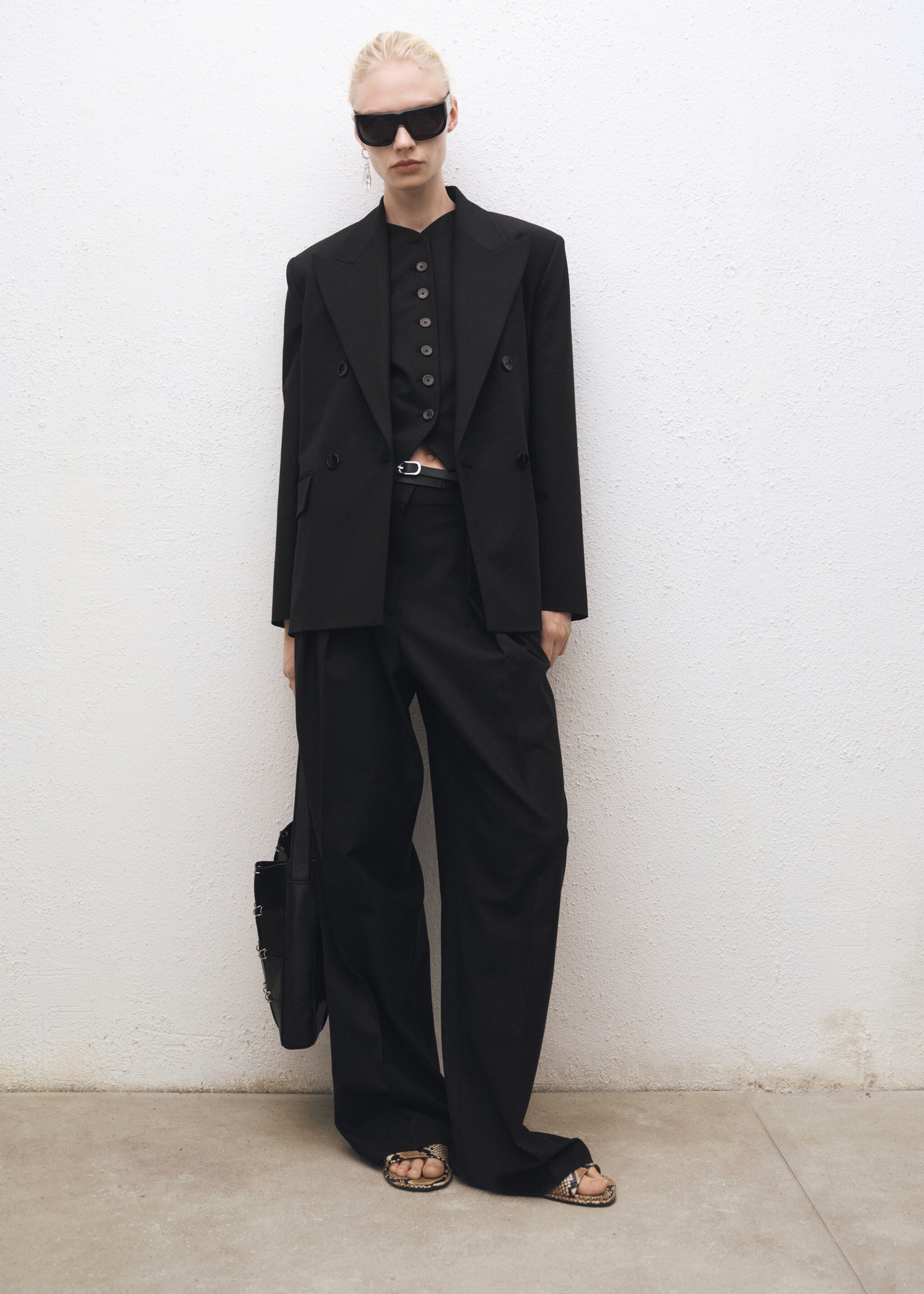Wool-blend suit waistcoat - General plane