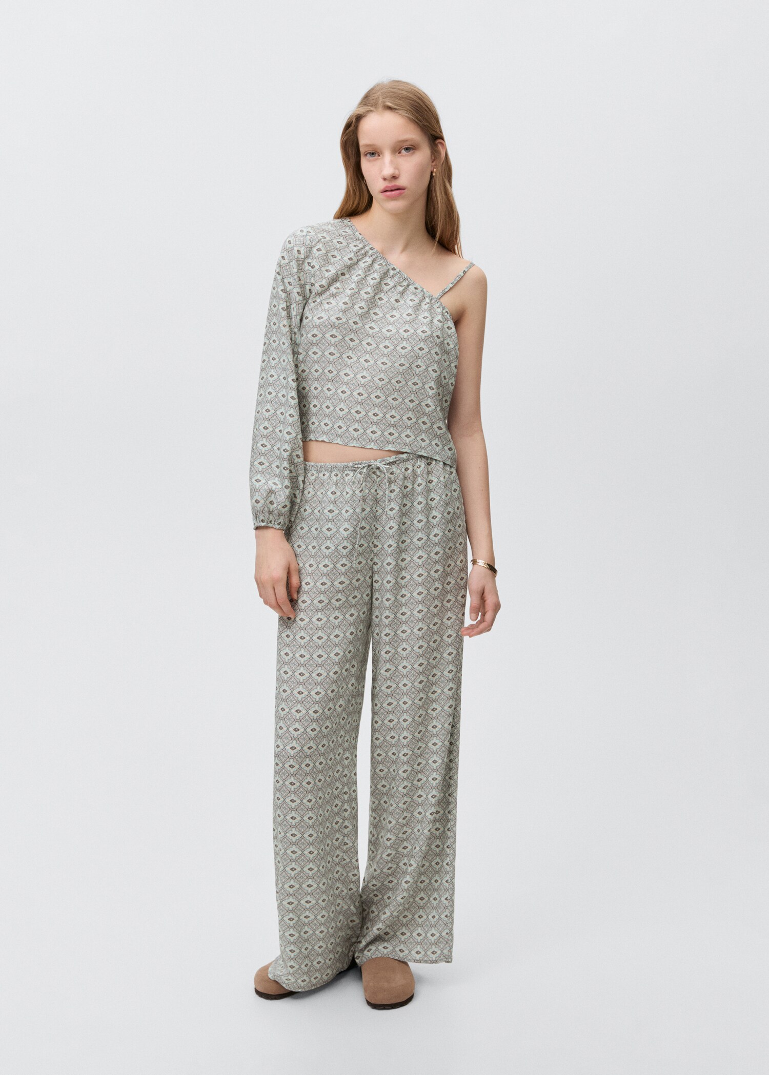 Pantalón fluido estampado - Plano general