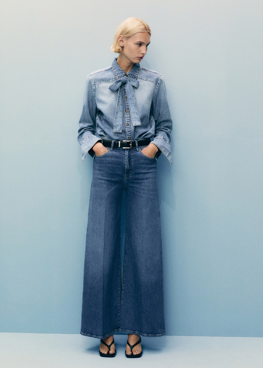 High-rise wideleg jeans - Women | MANGO USA High-rise wideleg jeans - Women | MANGO USA