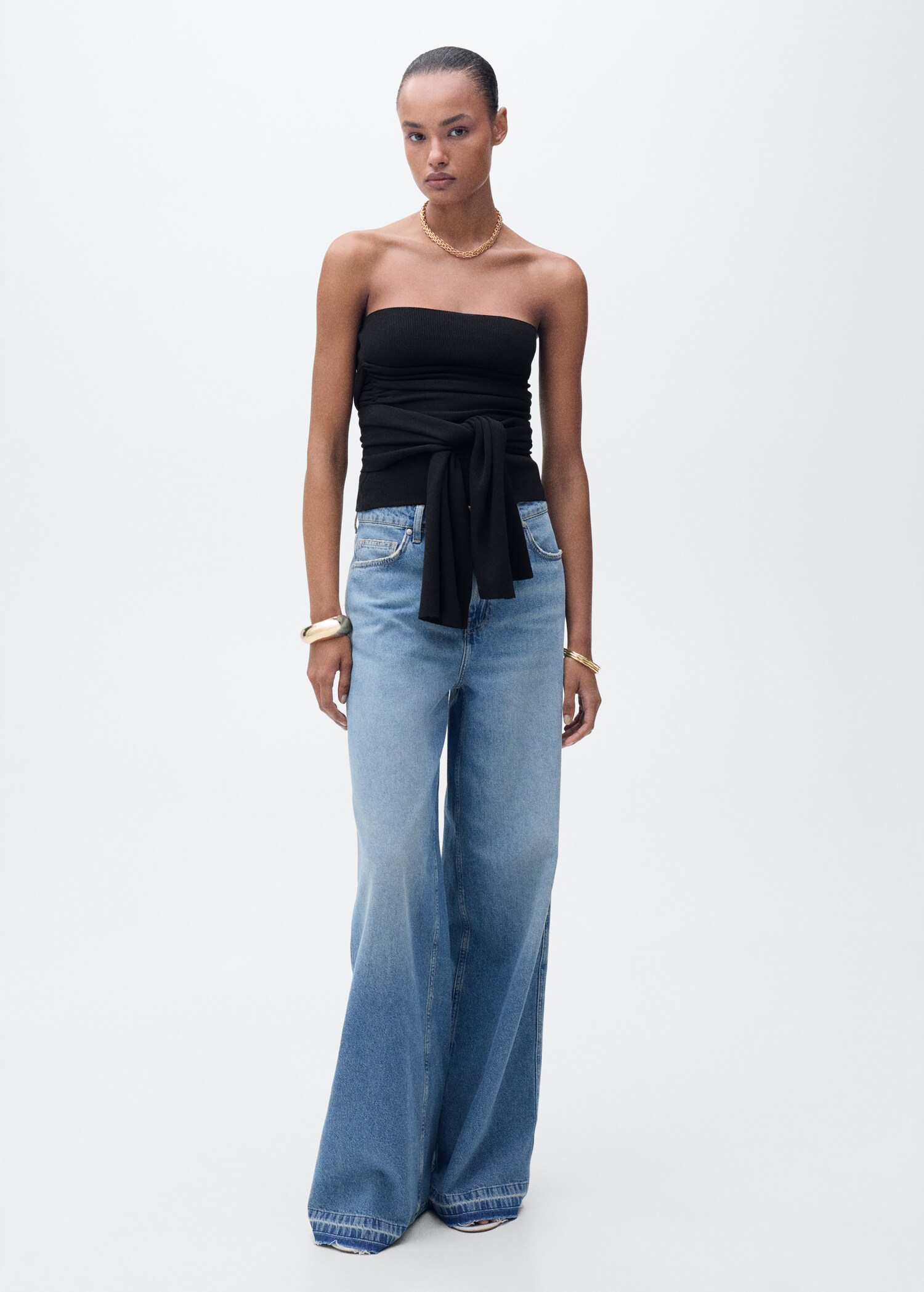 Bandeau top with knot detail - General plane