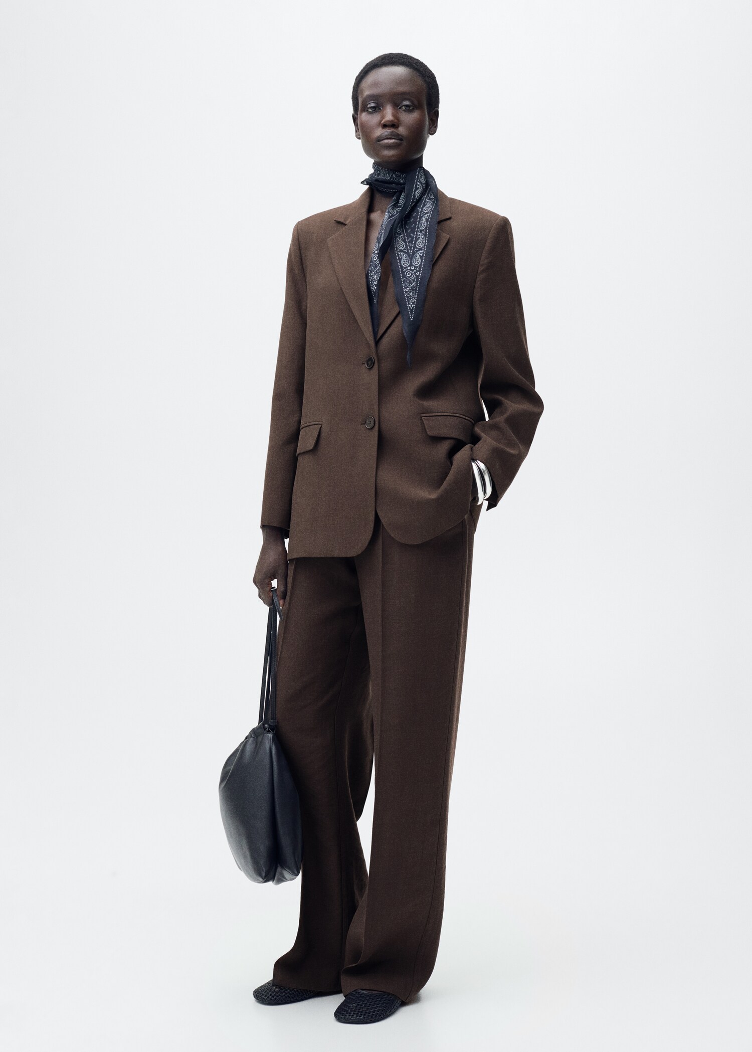 Straight-fit lyocell suit jacket - General plane