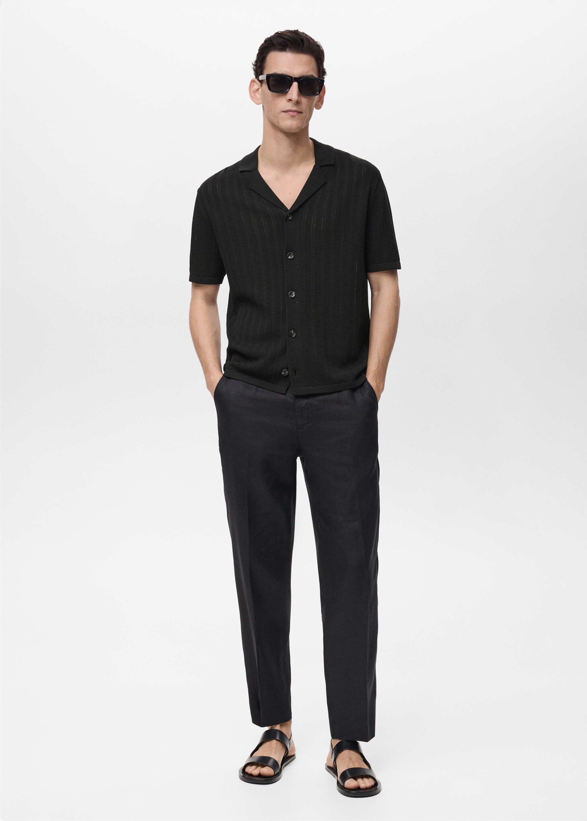 Chemise en maille détail ajouré - Plan général