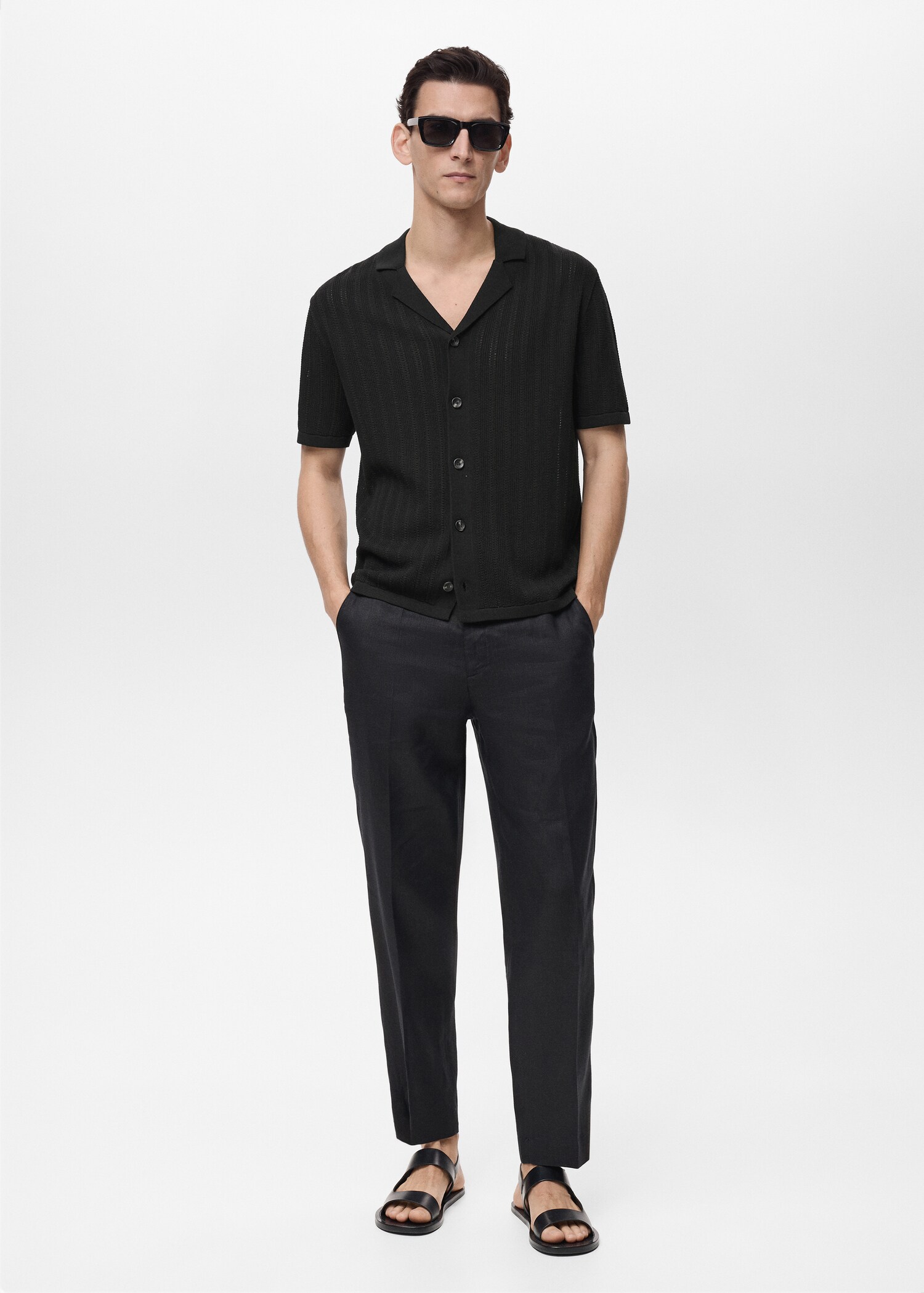 Chemise en maille détail ajouré - Plan général