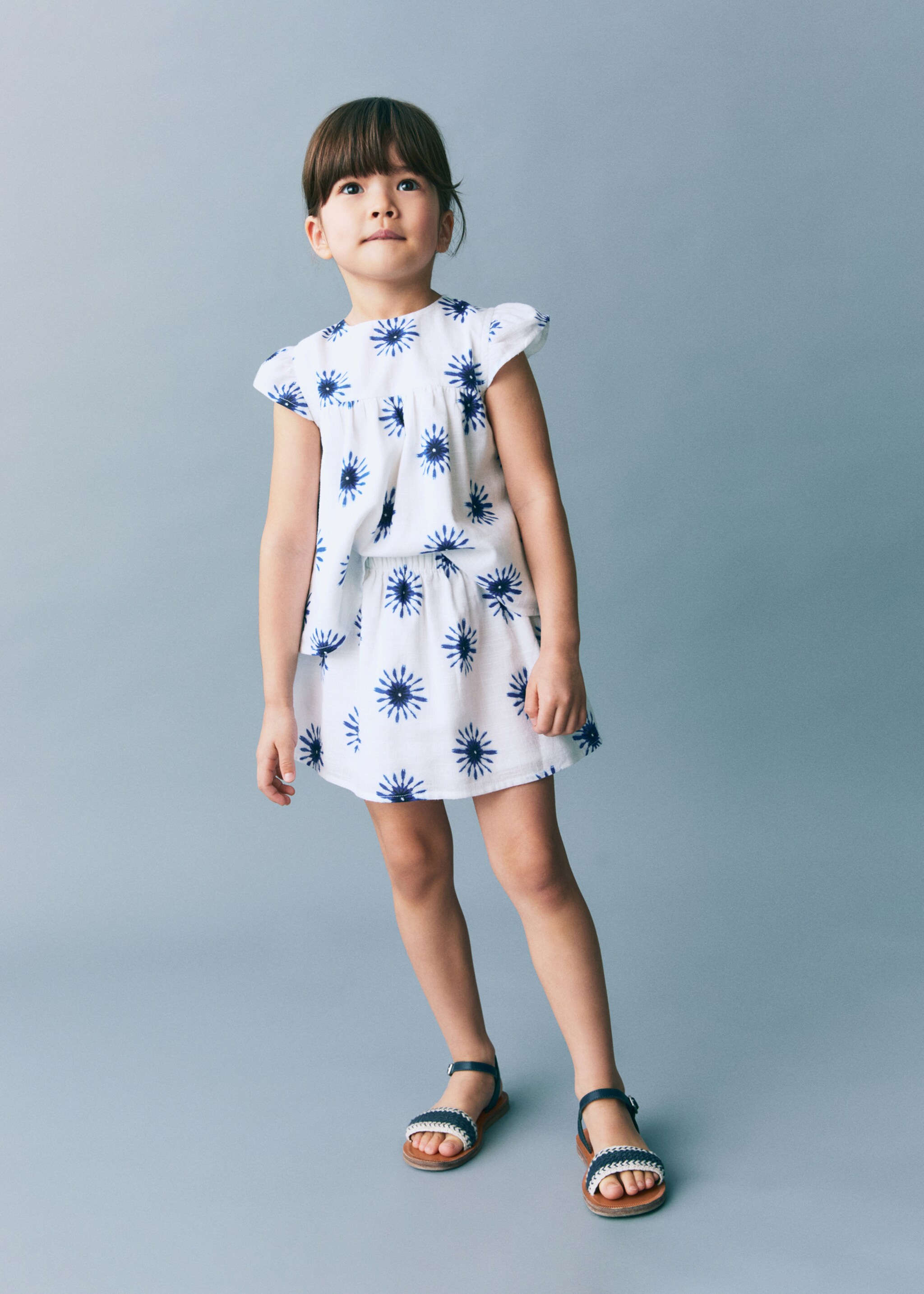 Printed cotton blouse - General plane
