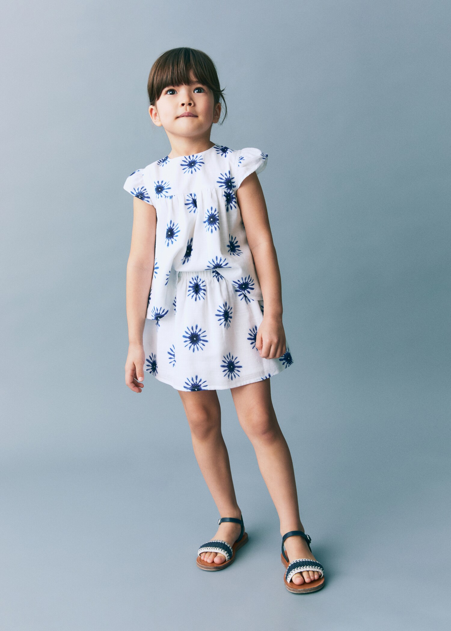 Printed cotton blouse - General plane