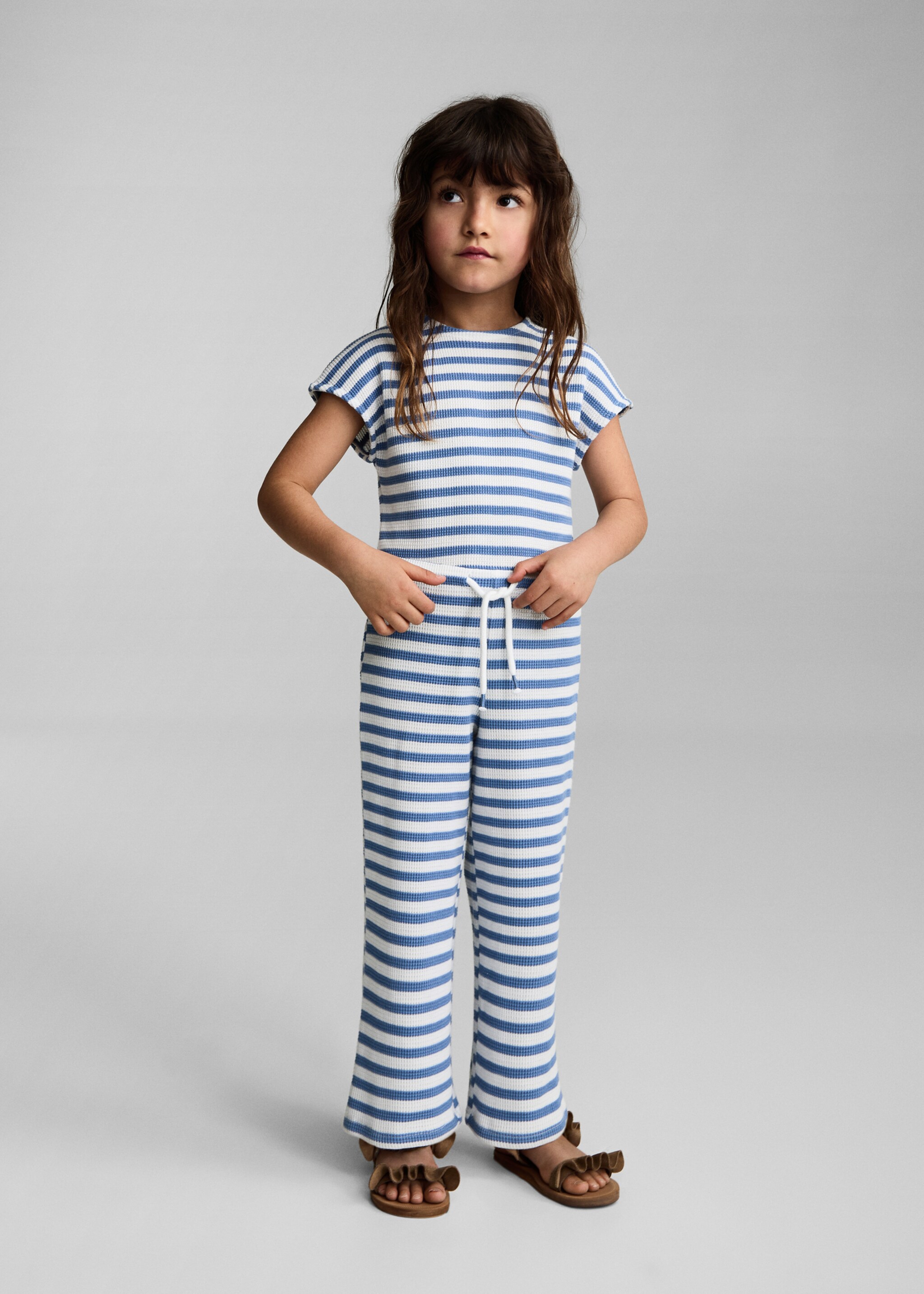 Striped long jumpsuit - General plane