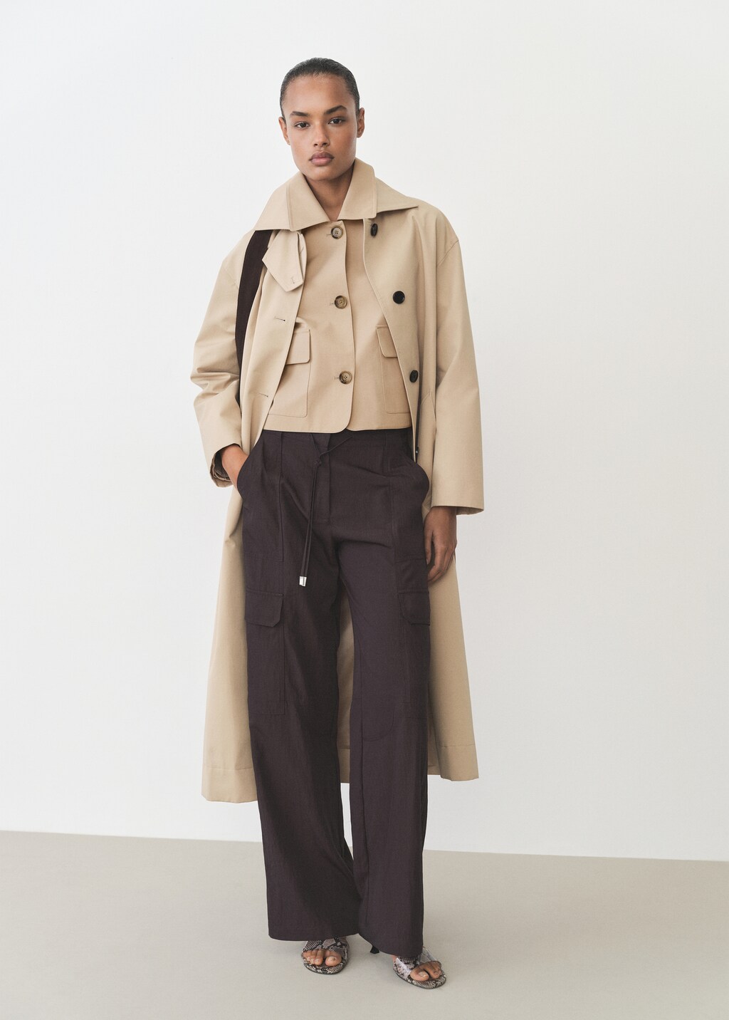 Cotton jacket with pockets - image 2