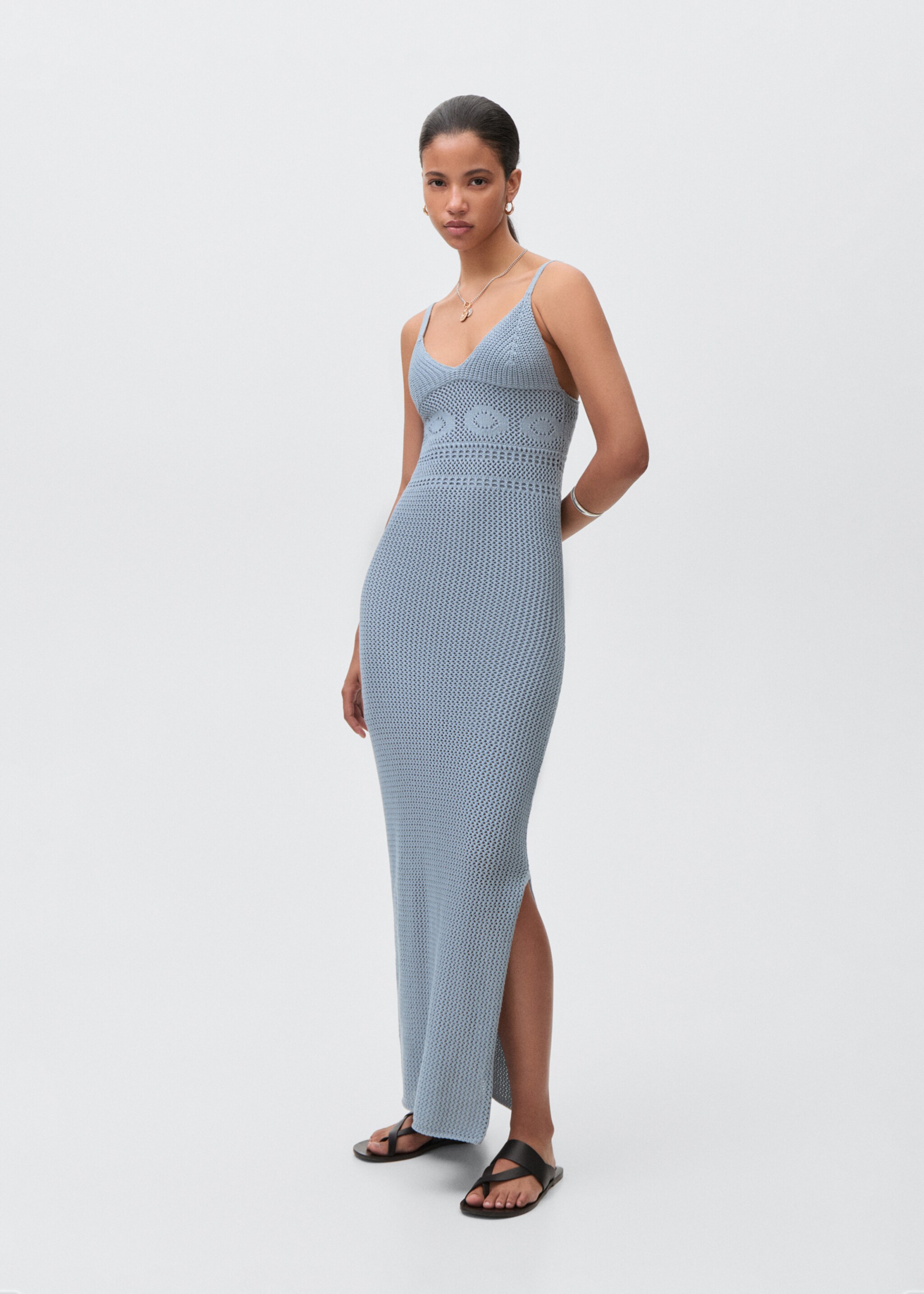Crochet long dress - General plane