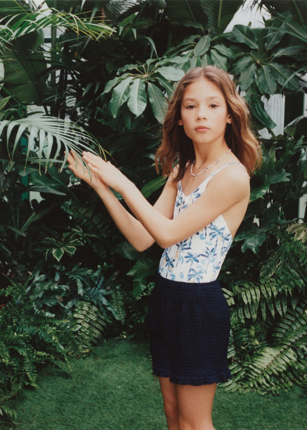 Tropical print swimsuit