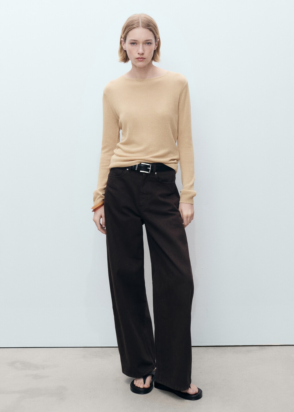 Linen-blend boat-neck sweater - image 2