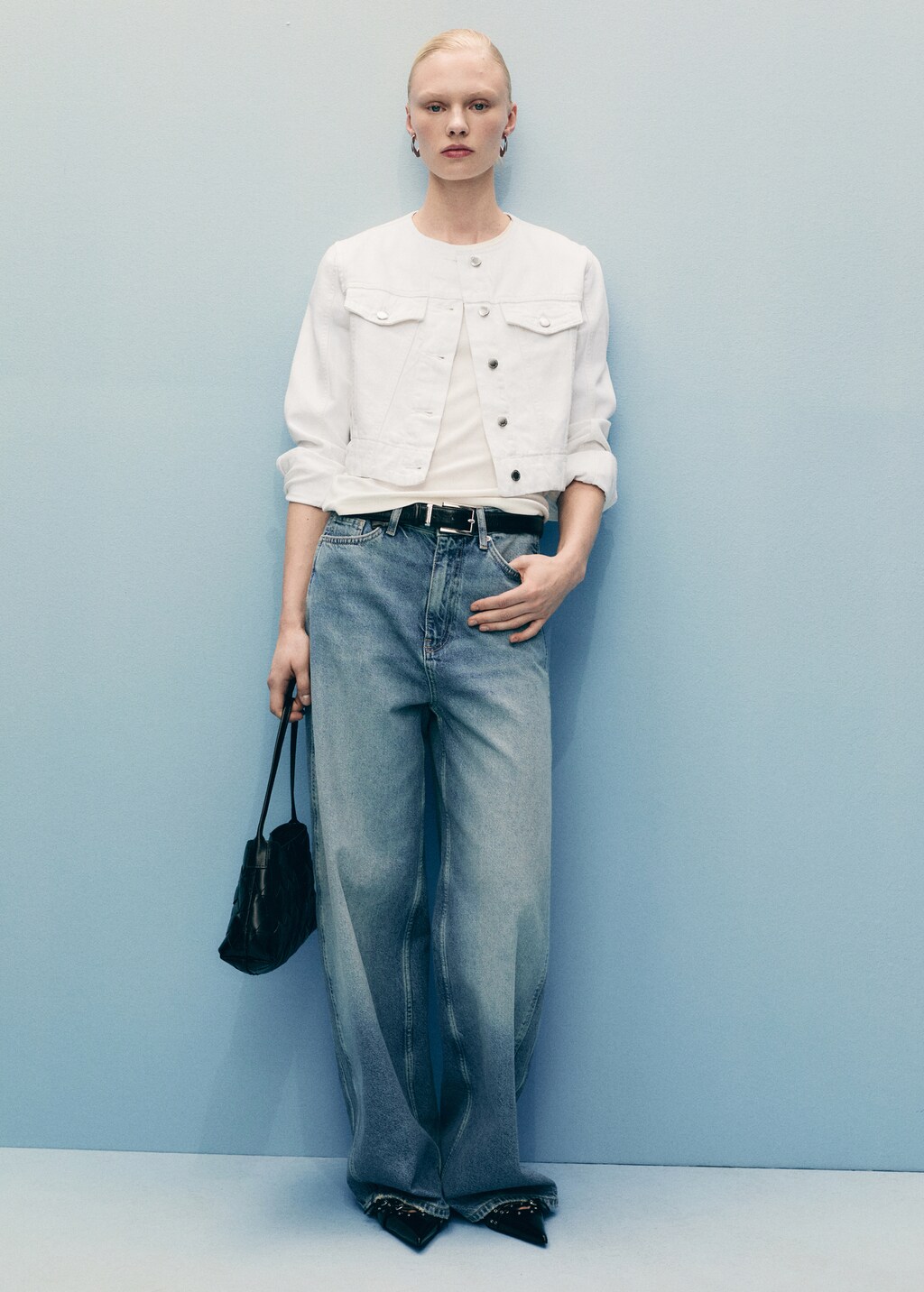 Crop denim jacket - Women | MANGO USA