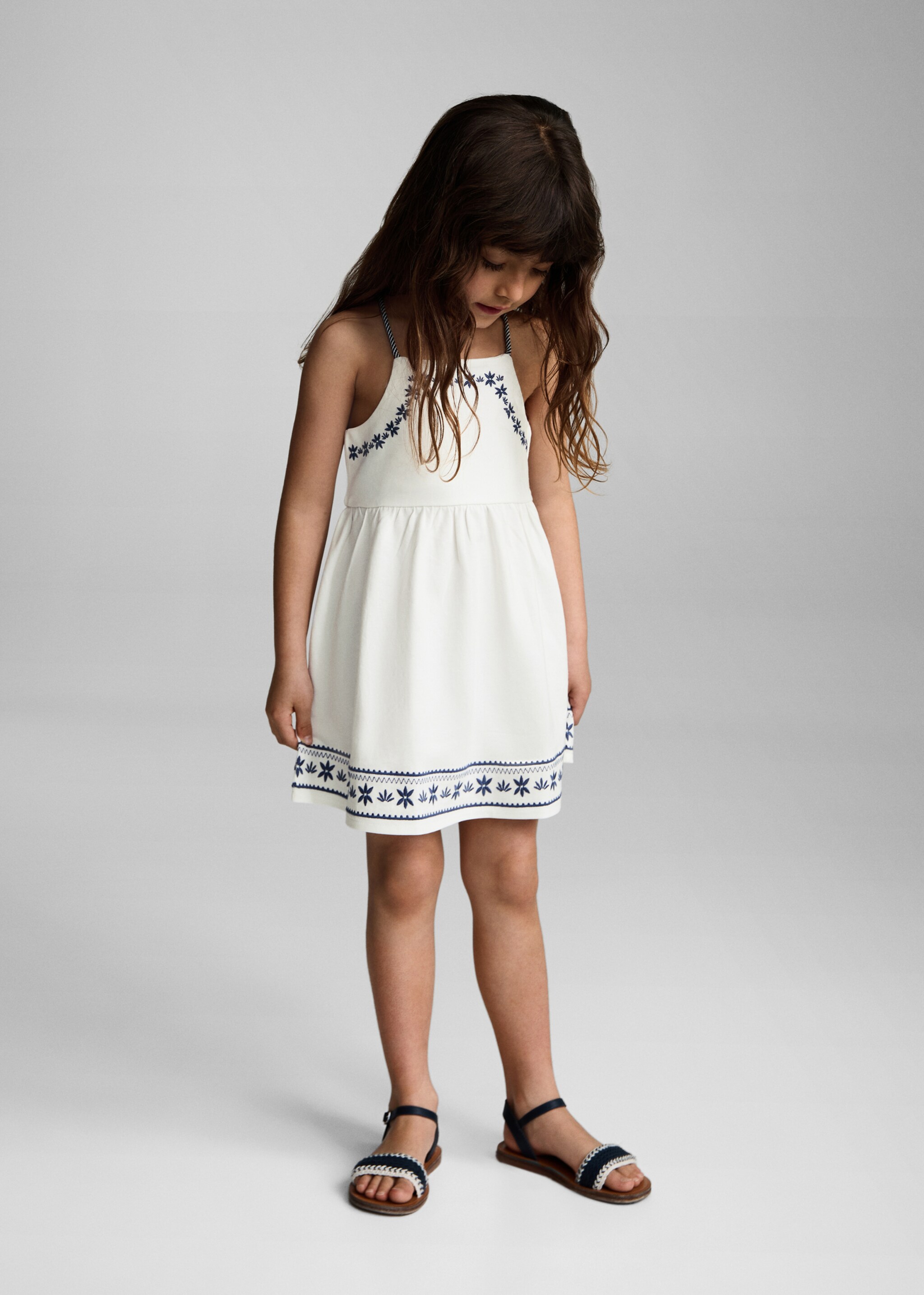 Embroidered detail dress - General plane