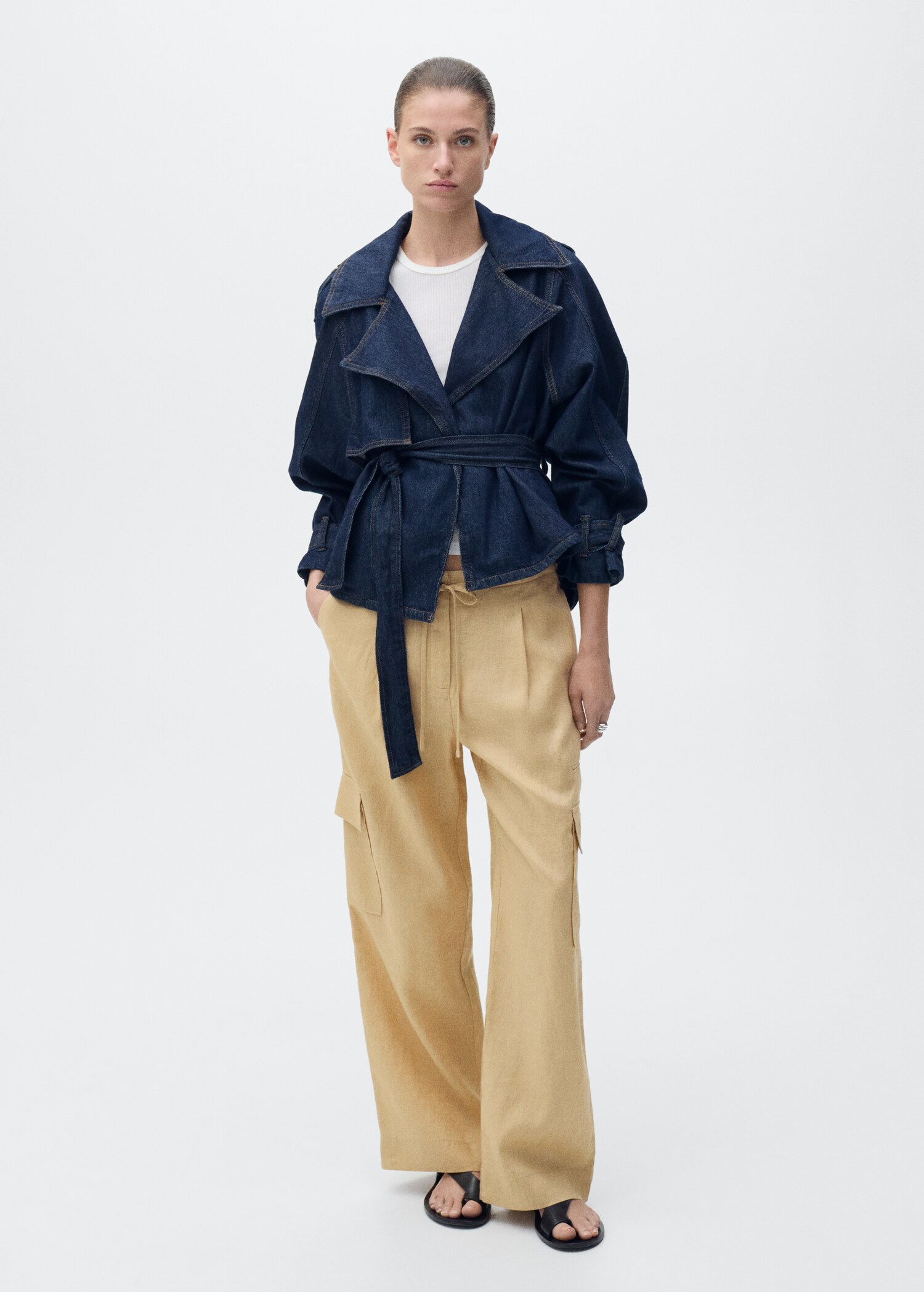 Pantalón cargo lino - Plano general