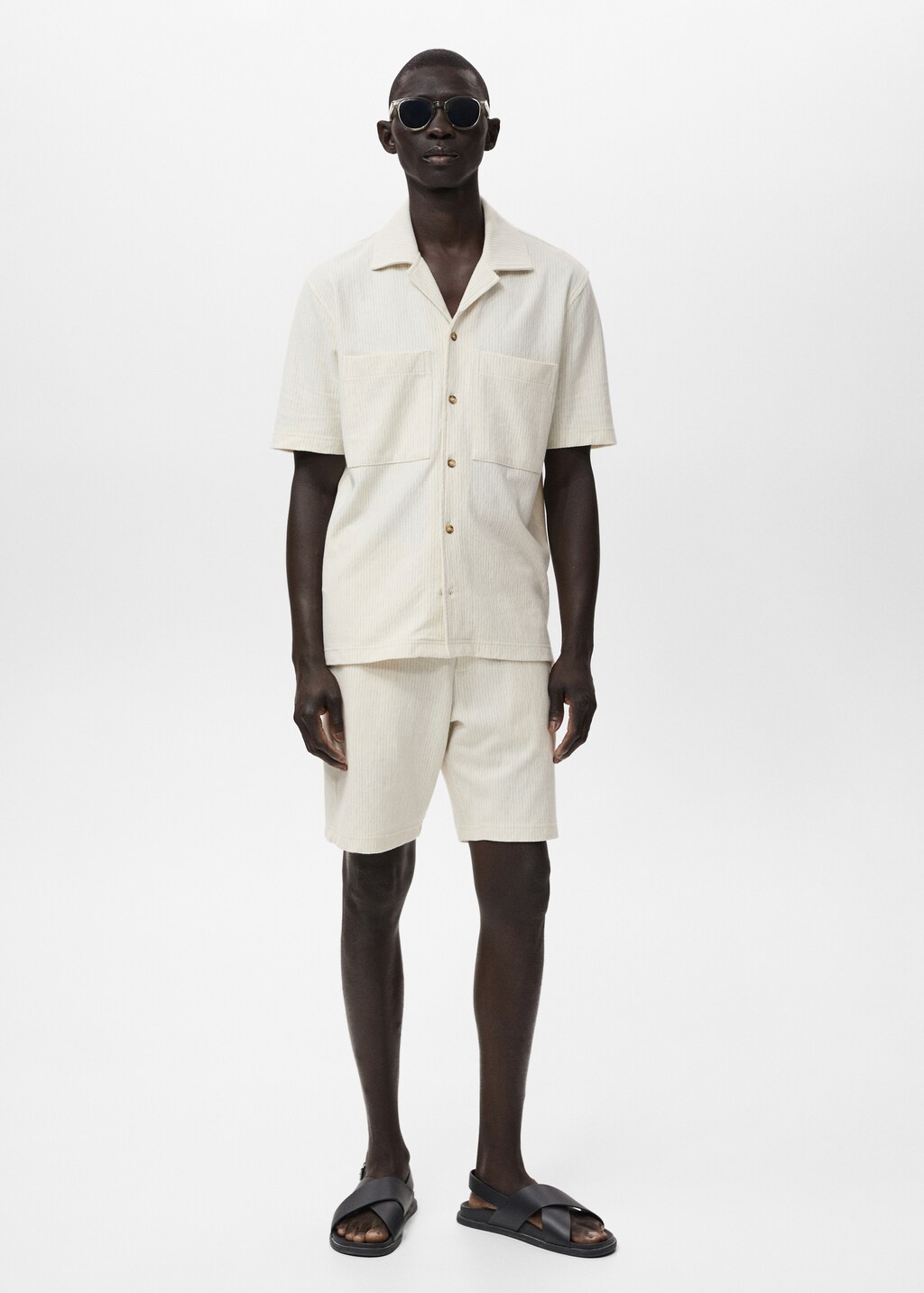 【BAON】Manaco Number Stitch Bermuda Cotton Pants Men's Stretch Cotton Bermuda Shorts | Boggi Milano