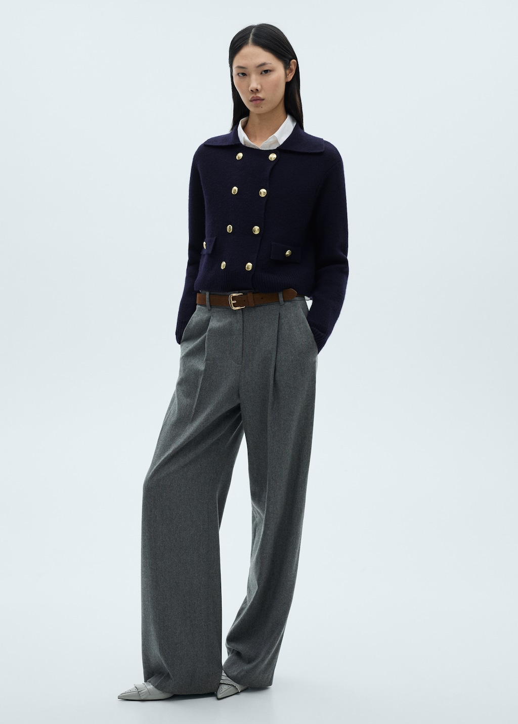 ジャケット・アウター YOKE WOOL KARSEY DOUBLE BREASTED Double-breasted wool jacket - Women | MANGO USA