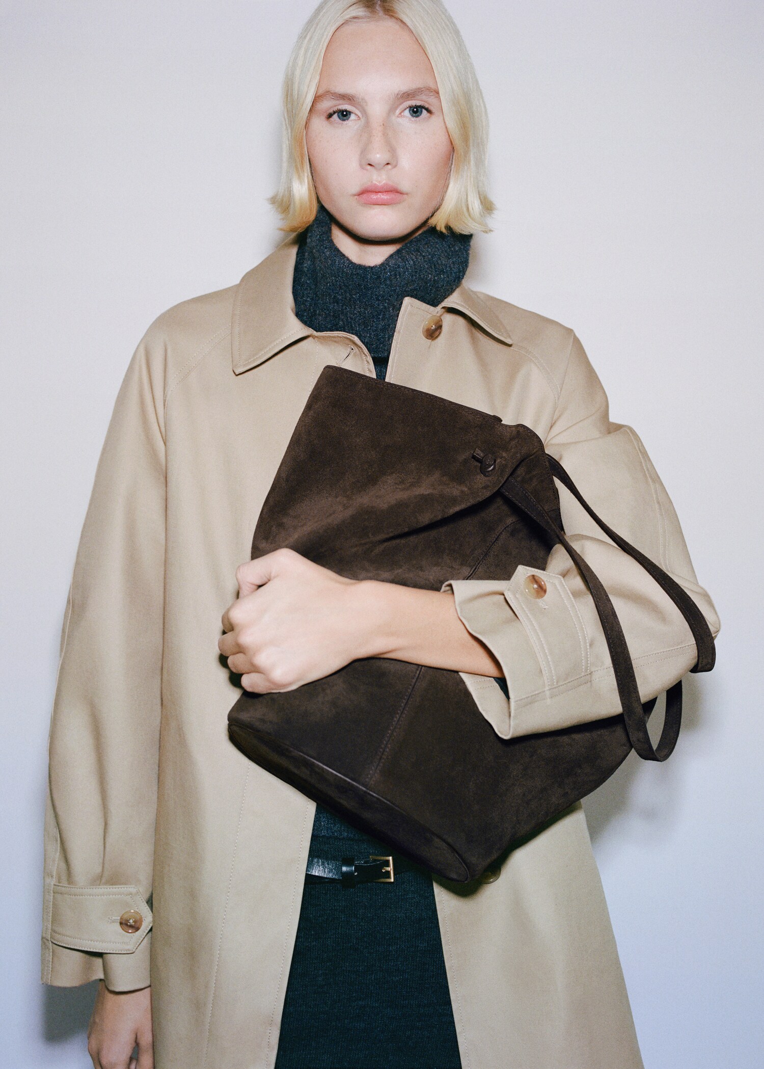 Sac cabas cuir suédé - Plan général