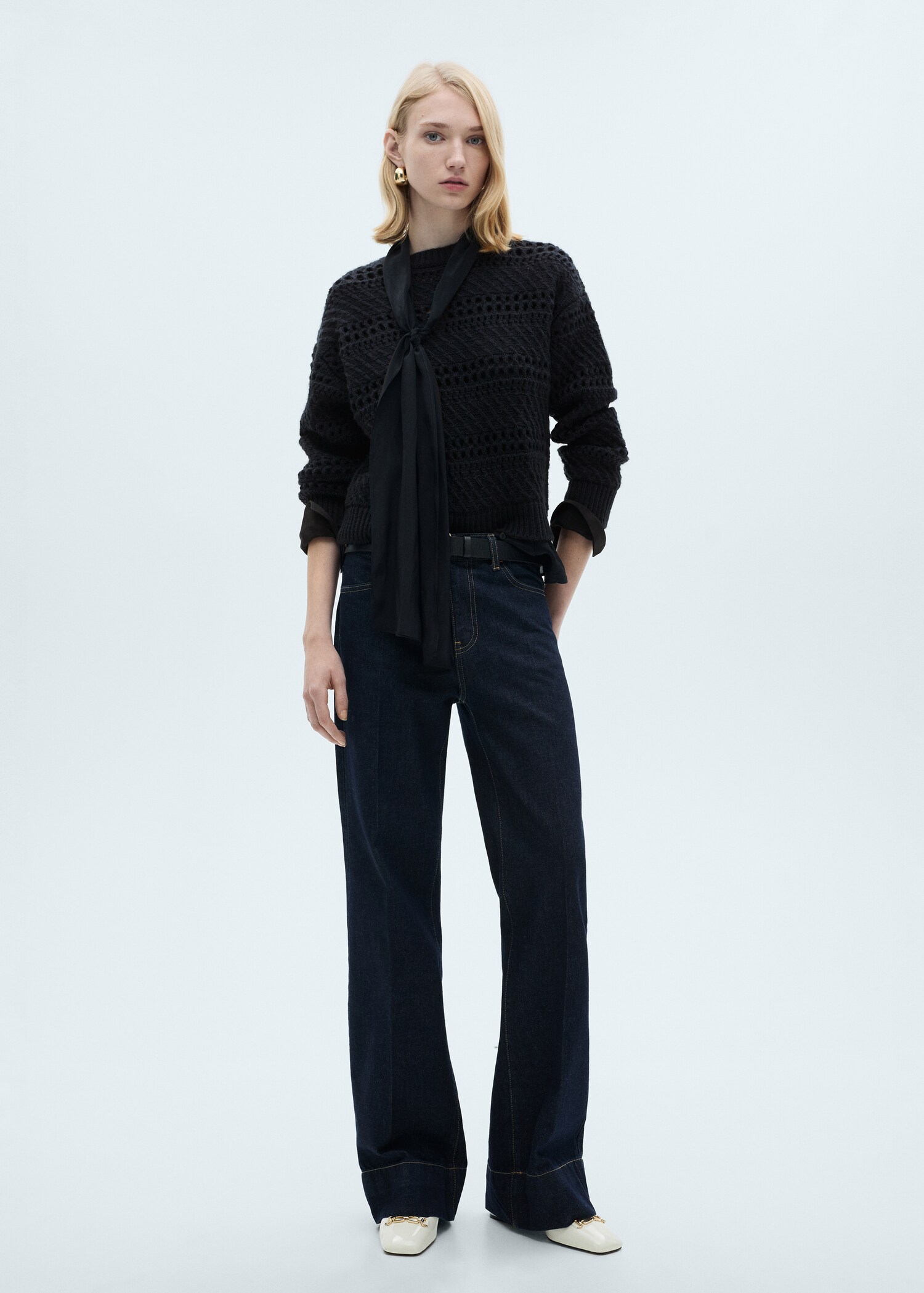 Openwork knit sweater - General plane