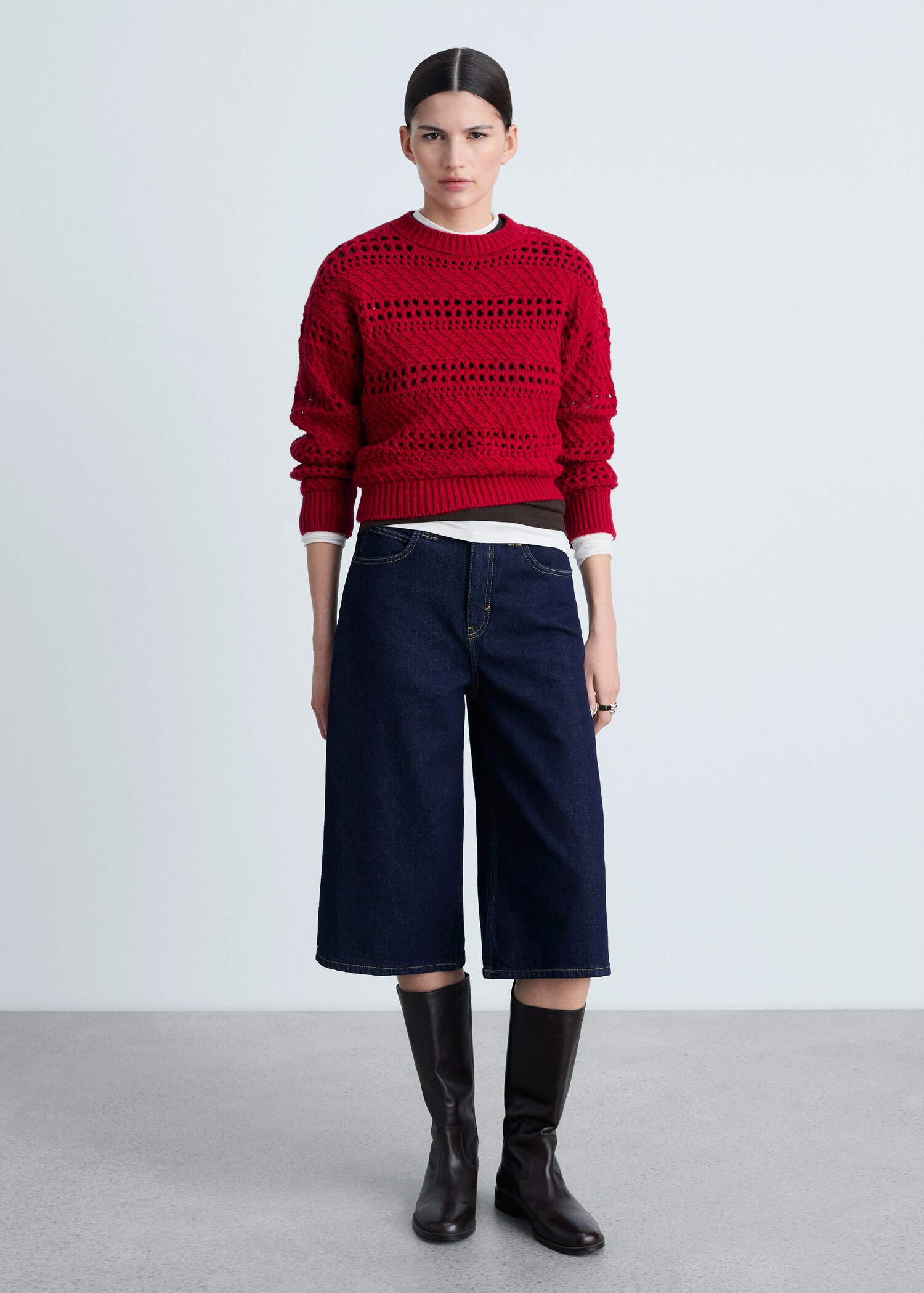 Openwork knit sweater - General plane