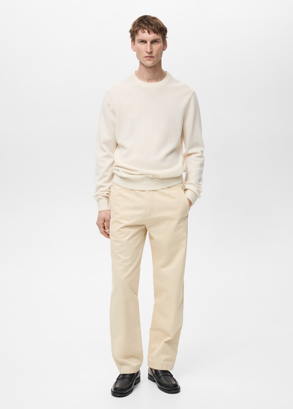 【oan】Rut Cotton Pants PANTS03.16 - Organic Cotton Poplin Pleated Front Pants